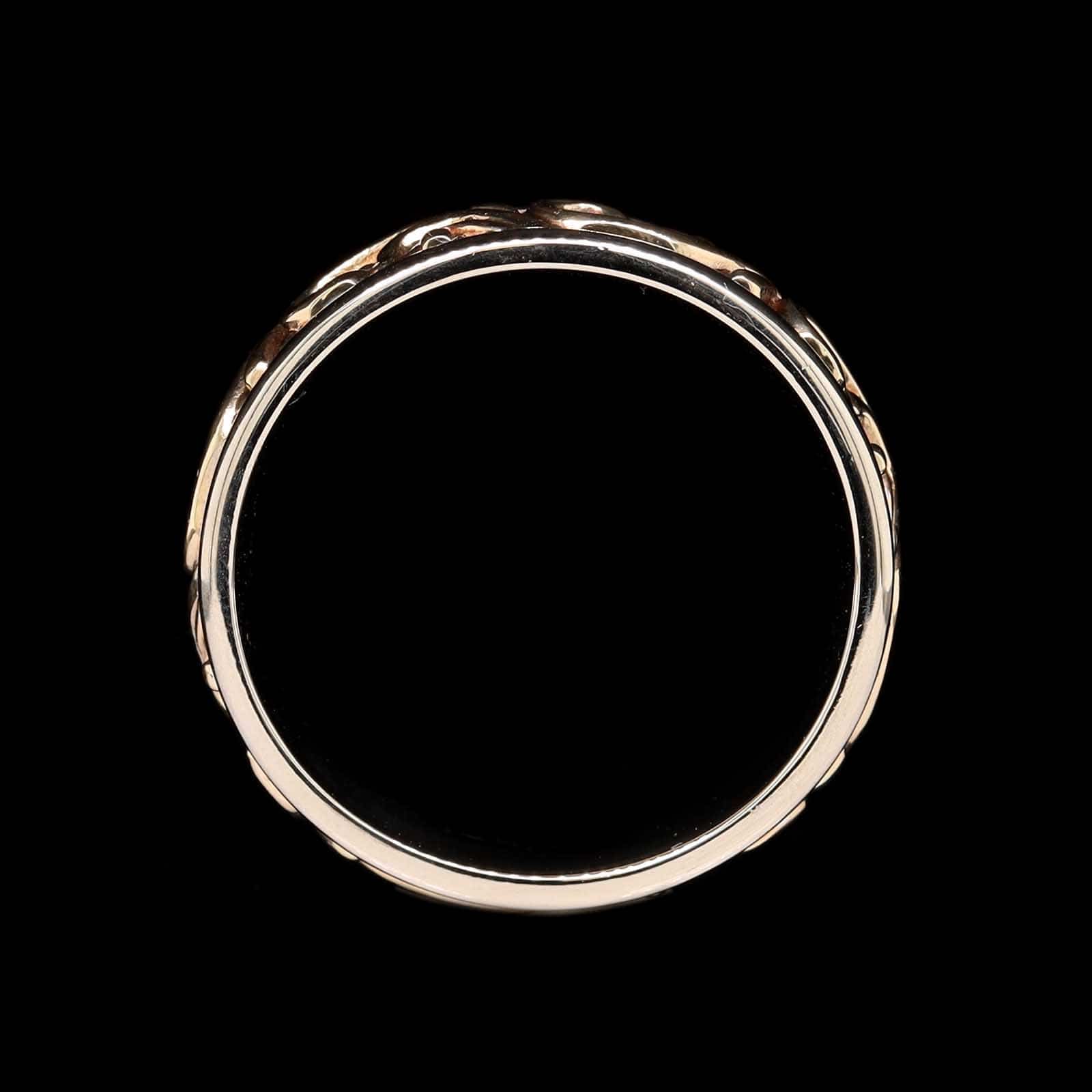 14K Rose and White Gold Estate Sapphire Band - Image 3