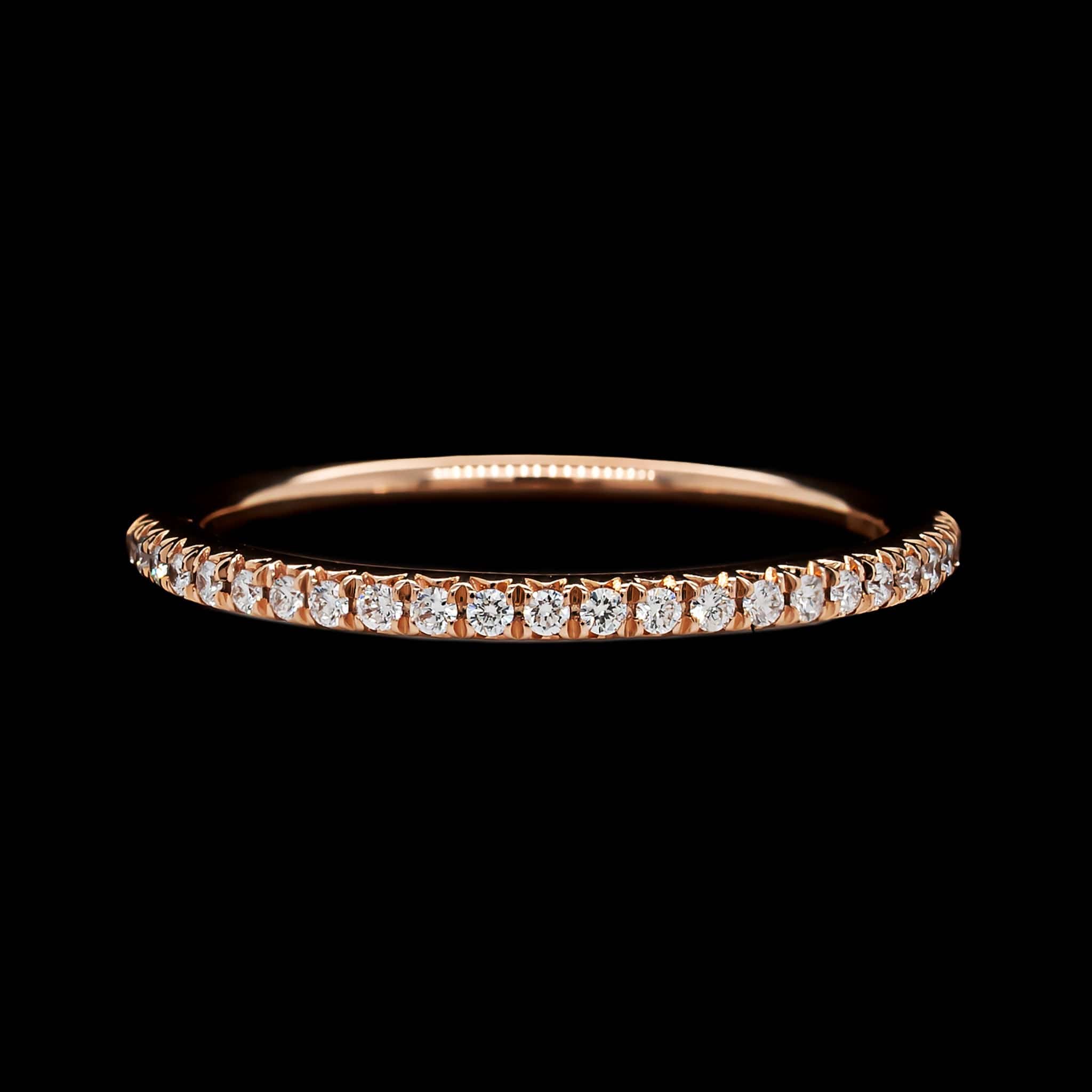 14K Rose Gold Estate Diamond Band