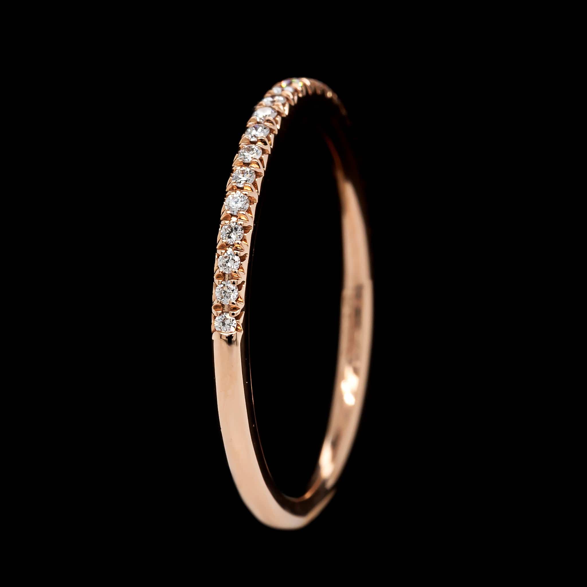14K Rose Gold Estate Diamond Band - Image 2