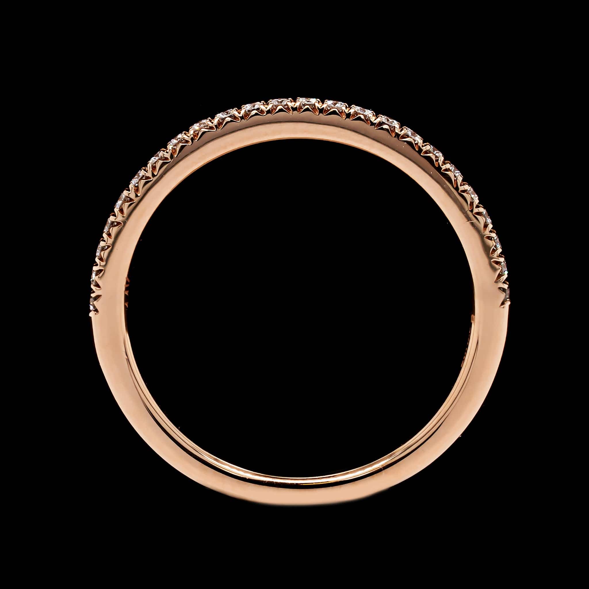 14K Rose Gold Estate Diamond Band - Image 3