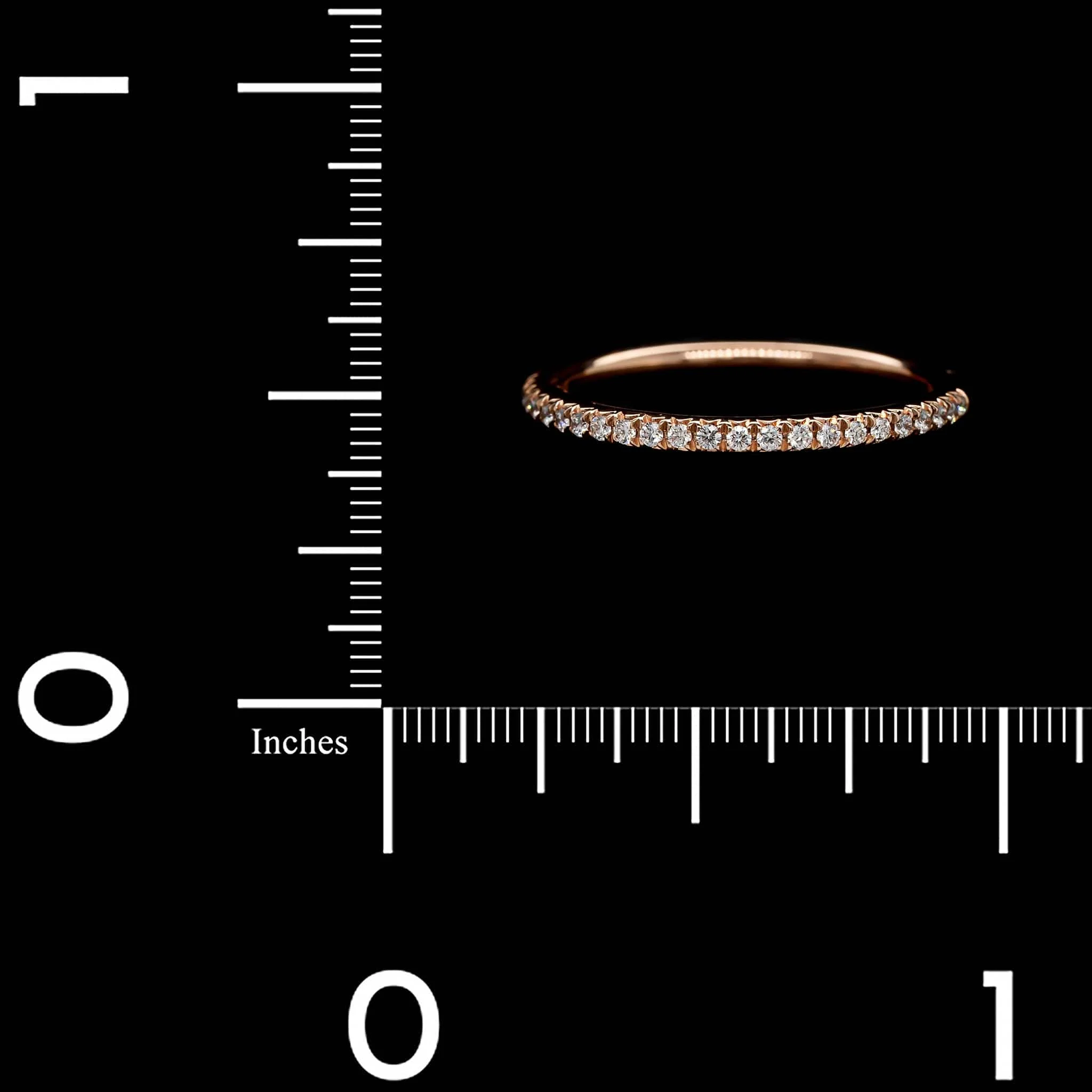 14K Rose Gold Estate Diamond Band - Image 4