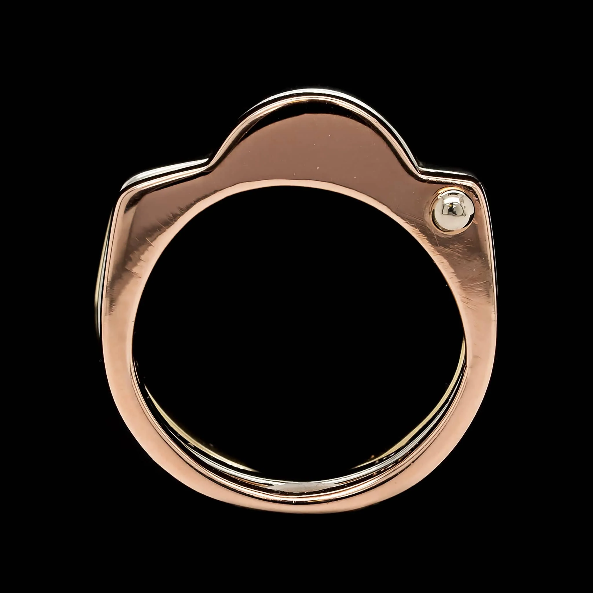 14K Tricolor Gold Estate Stack Ring - Image 3