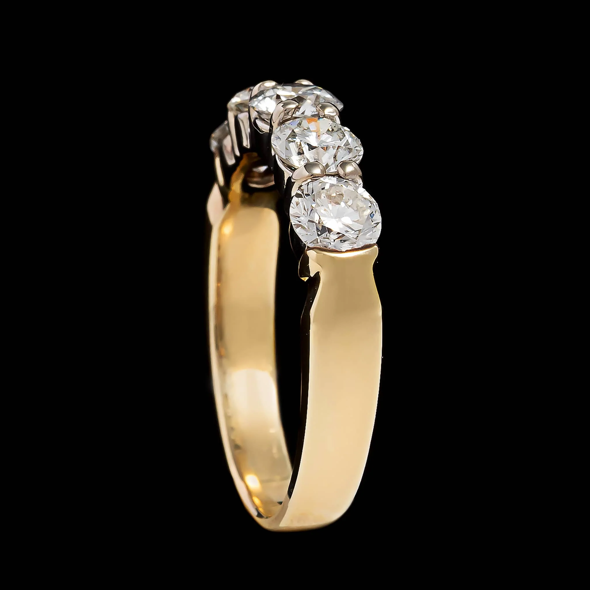 14K Two-tone Gold Estate Diamond Band - Image 2