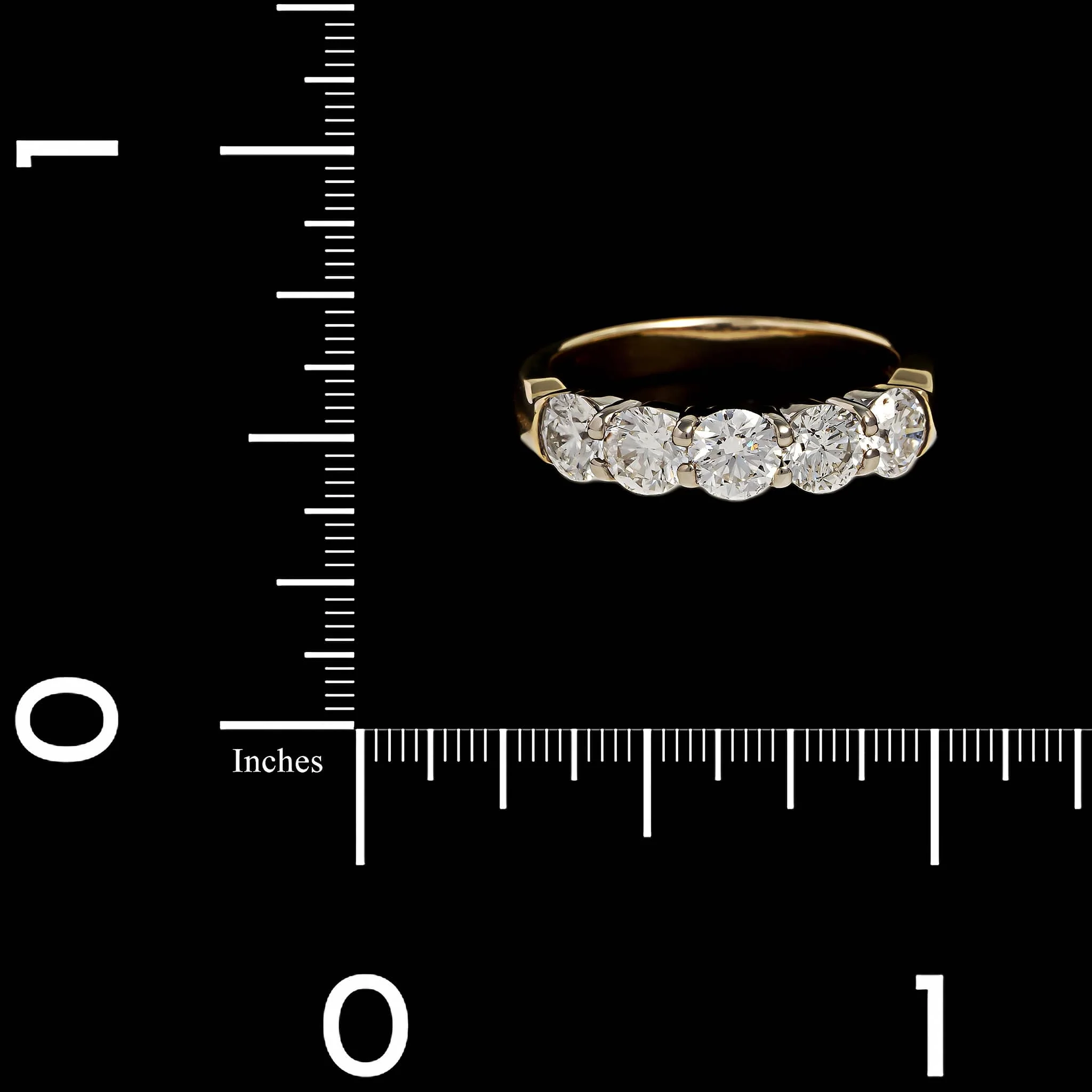 14K Two-tone Gold Estate Diamond Band - Image 3