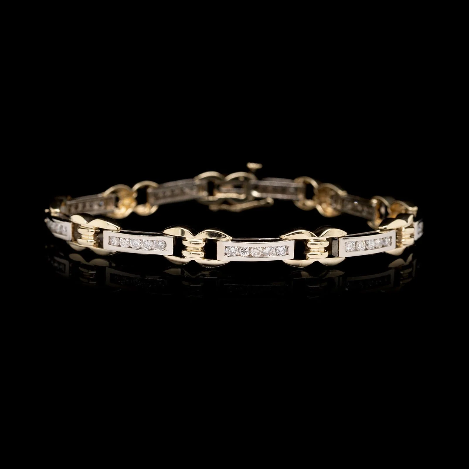 14K Two-tone Gold Estate Diamond Bracelet