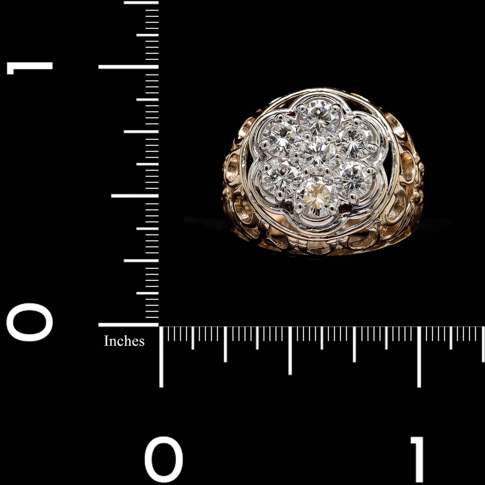 14K Two-tone Gold Estate Diamond Ring - Image 4