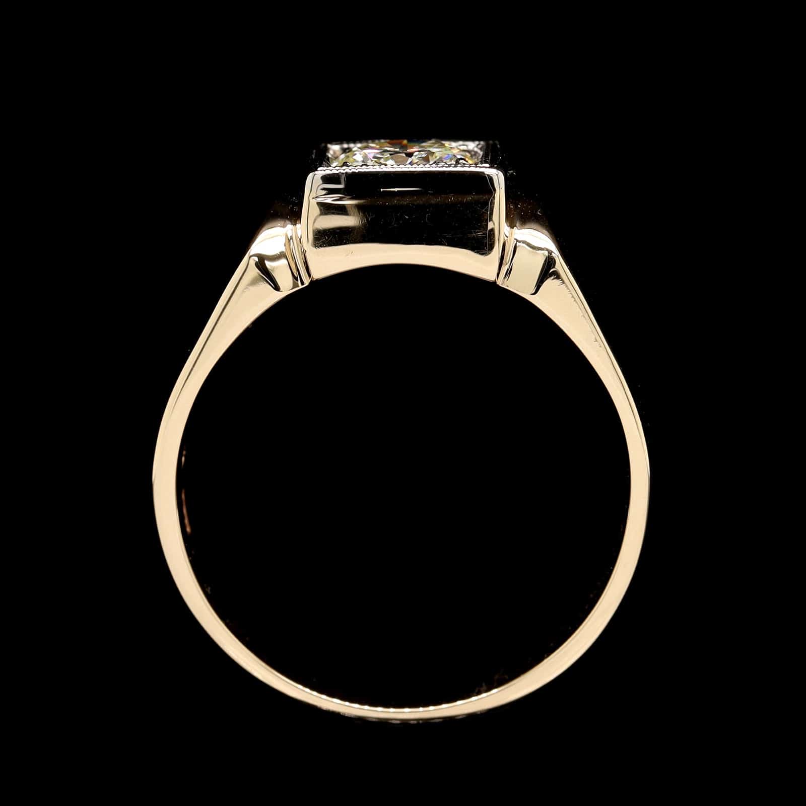 14K Two-tone Gold Estate Diamond Ring - Image 3