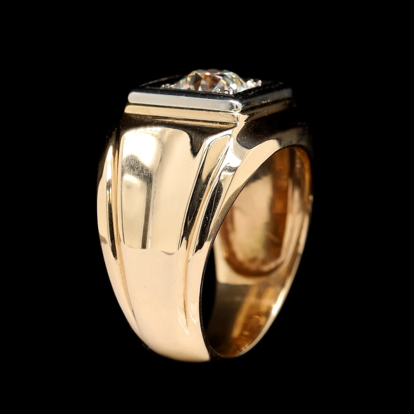 14K Two-tone Gold Estate Diamond Ring - Image 2