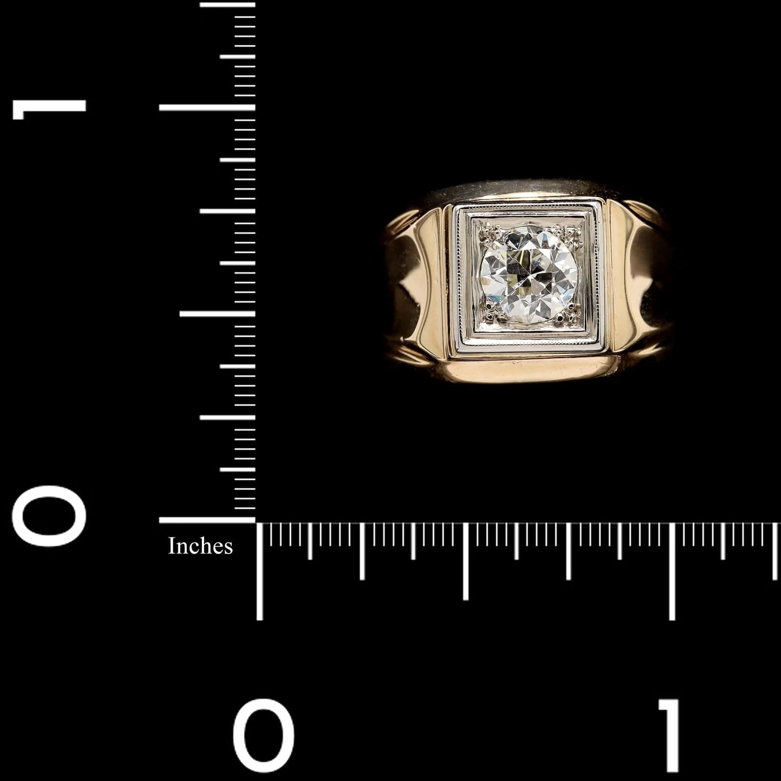 14K Two-tone Gold Estate Diamond Ring - Image 4