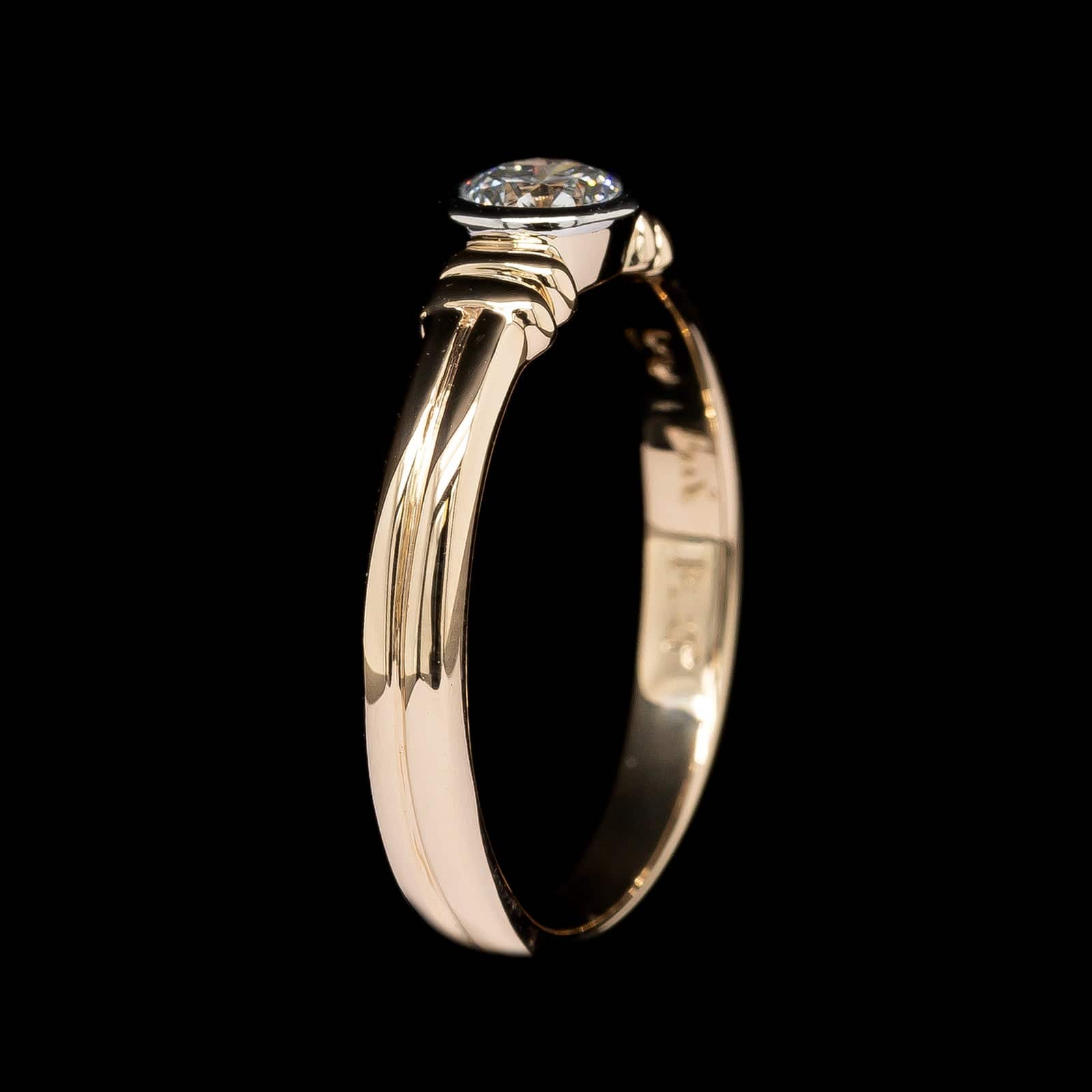 14K Two-tone Gold Estate Diamond Ring - Image 2