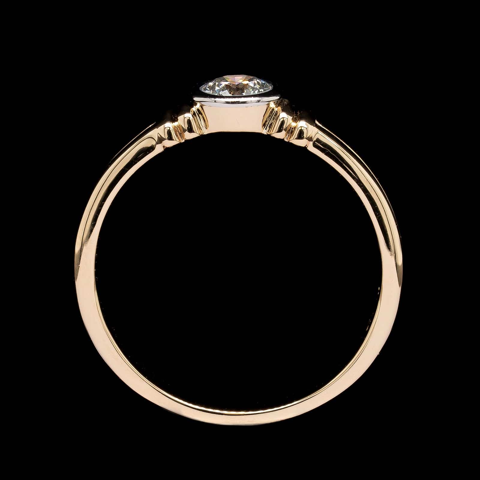 14K Two-tone Gold Estate Diamond Ring - Image 3