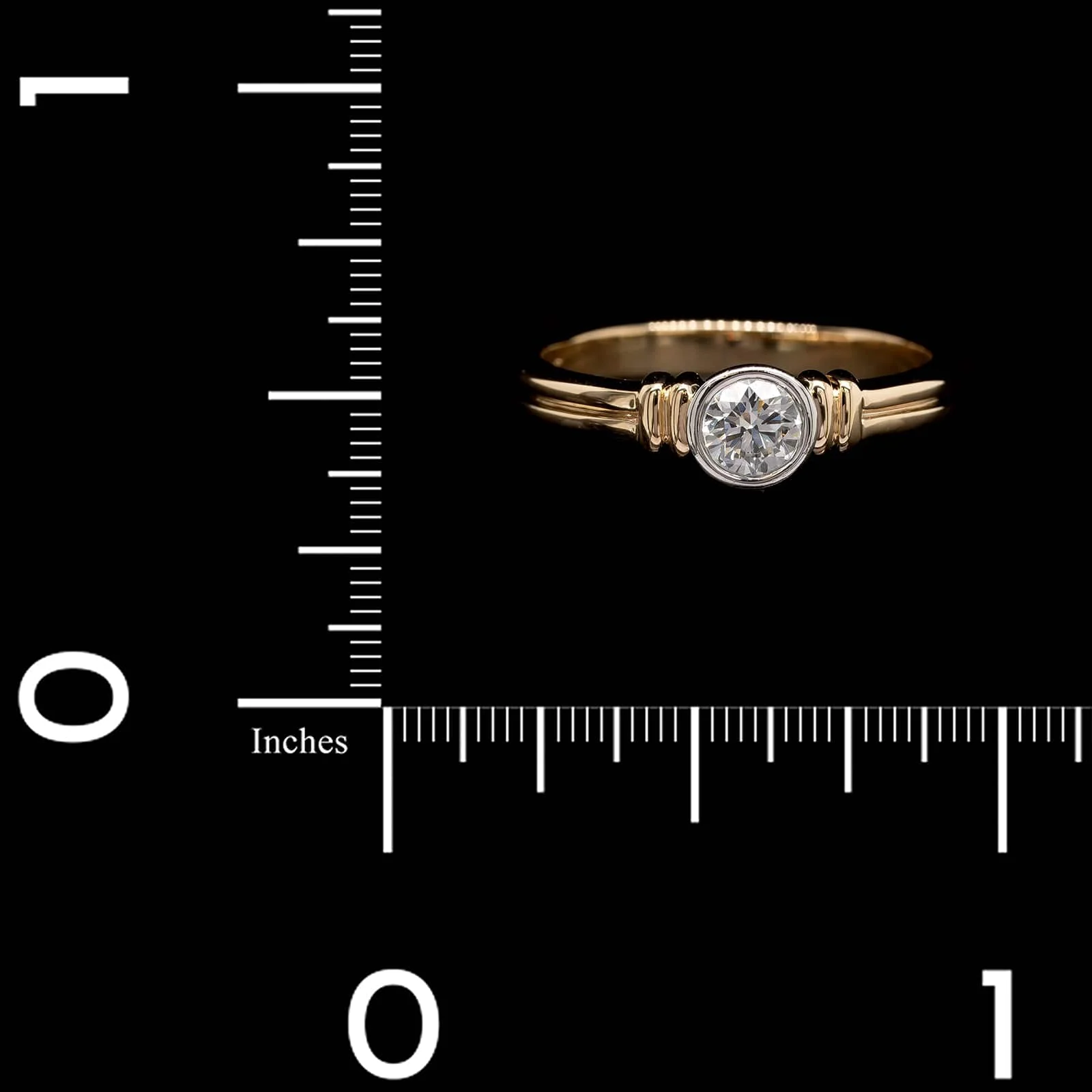 14K Two-tone Gold Estate Diamond Ring - Image 4