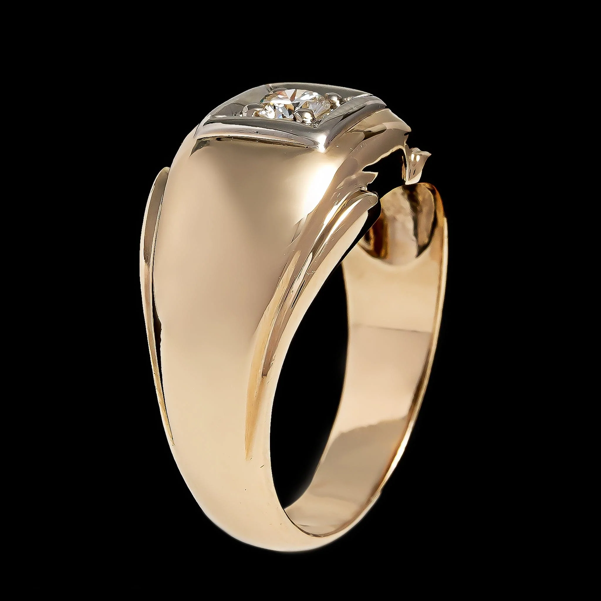14K Two-tone Gold Estate Diamond Ring - Image 2