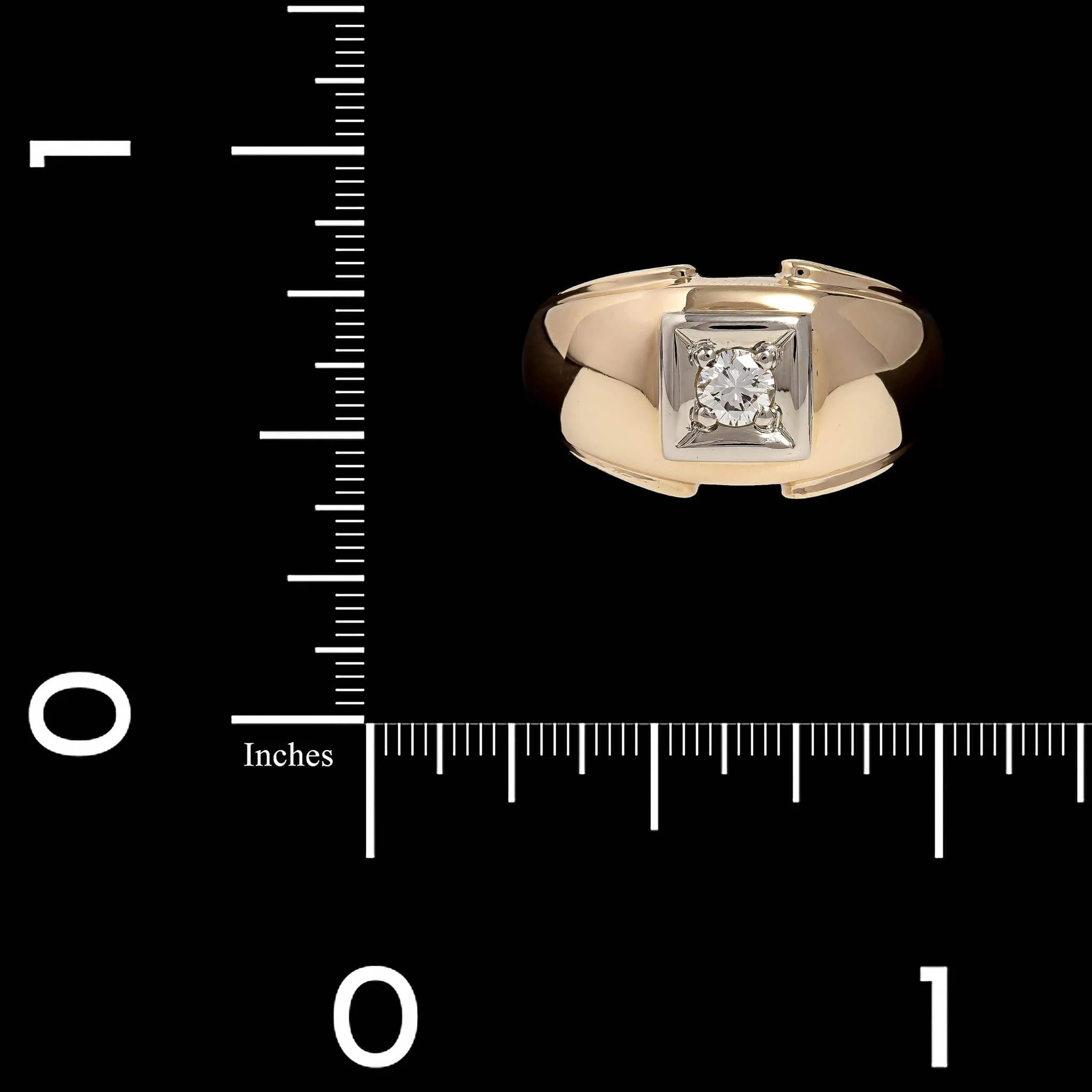 14K Two-tone Gold Estate Diamond Ring - Image 3