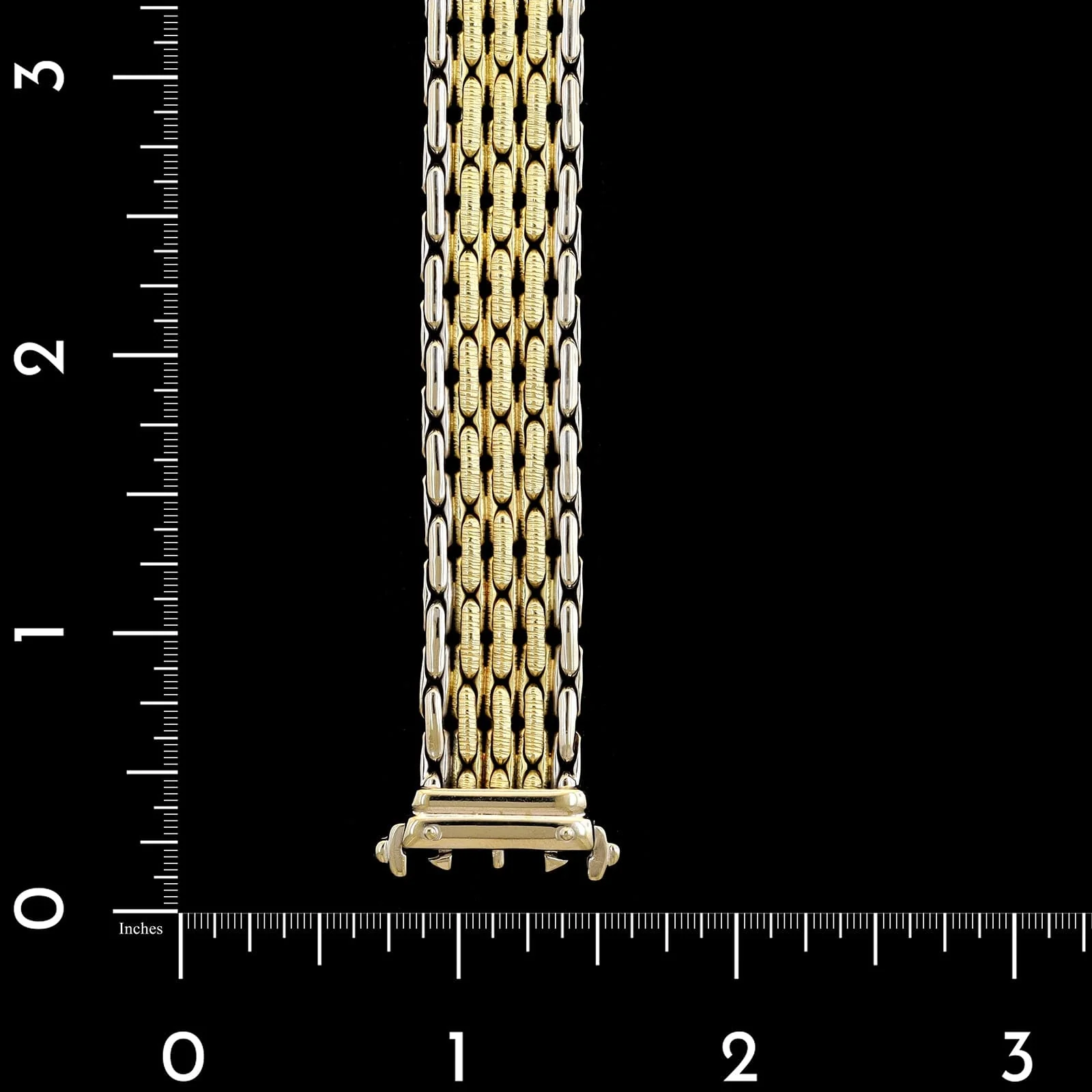 14K Two-tone Gold Estate Fancy Link Bracelet - Image 3
