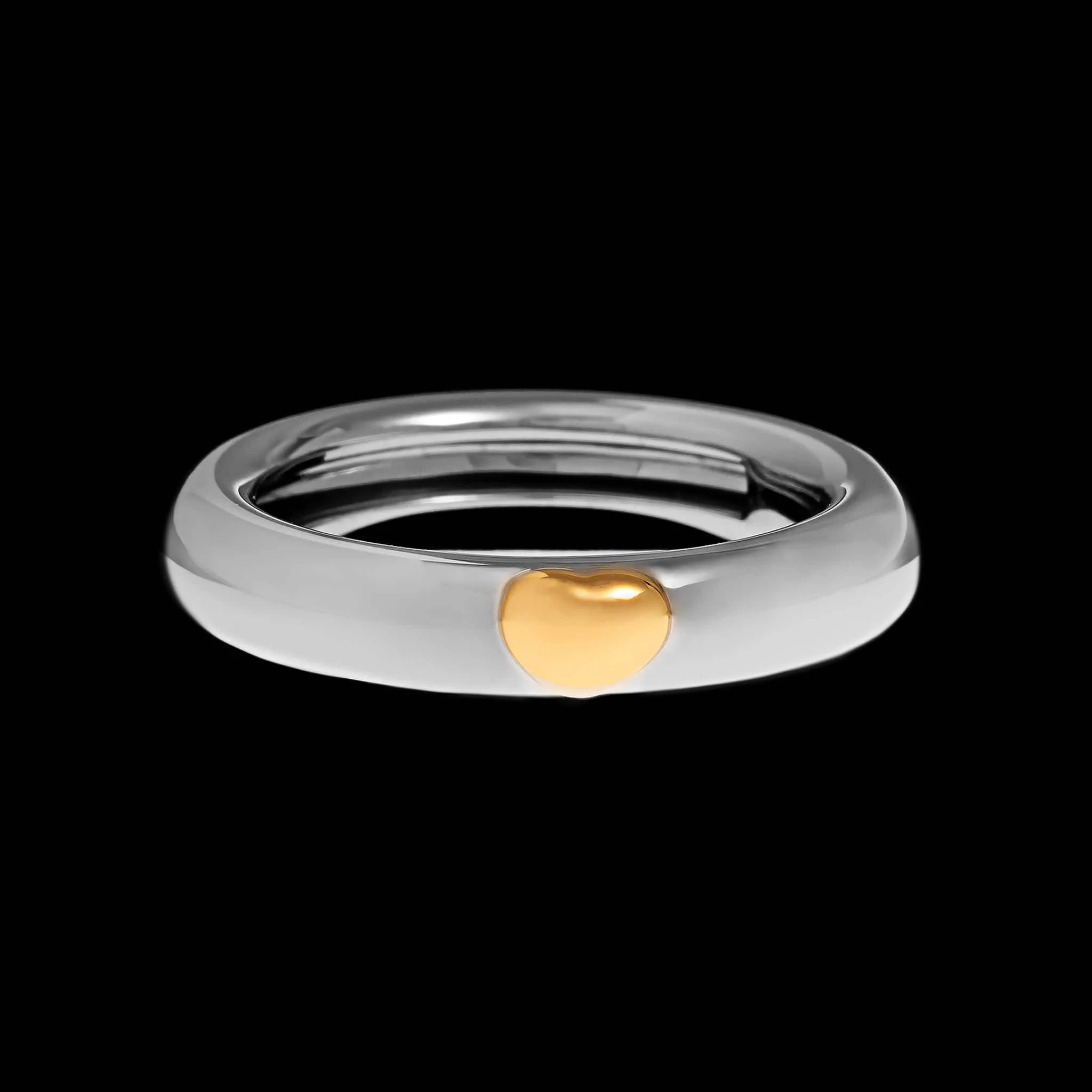14K Two-tone Gold Estate Heart Ring