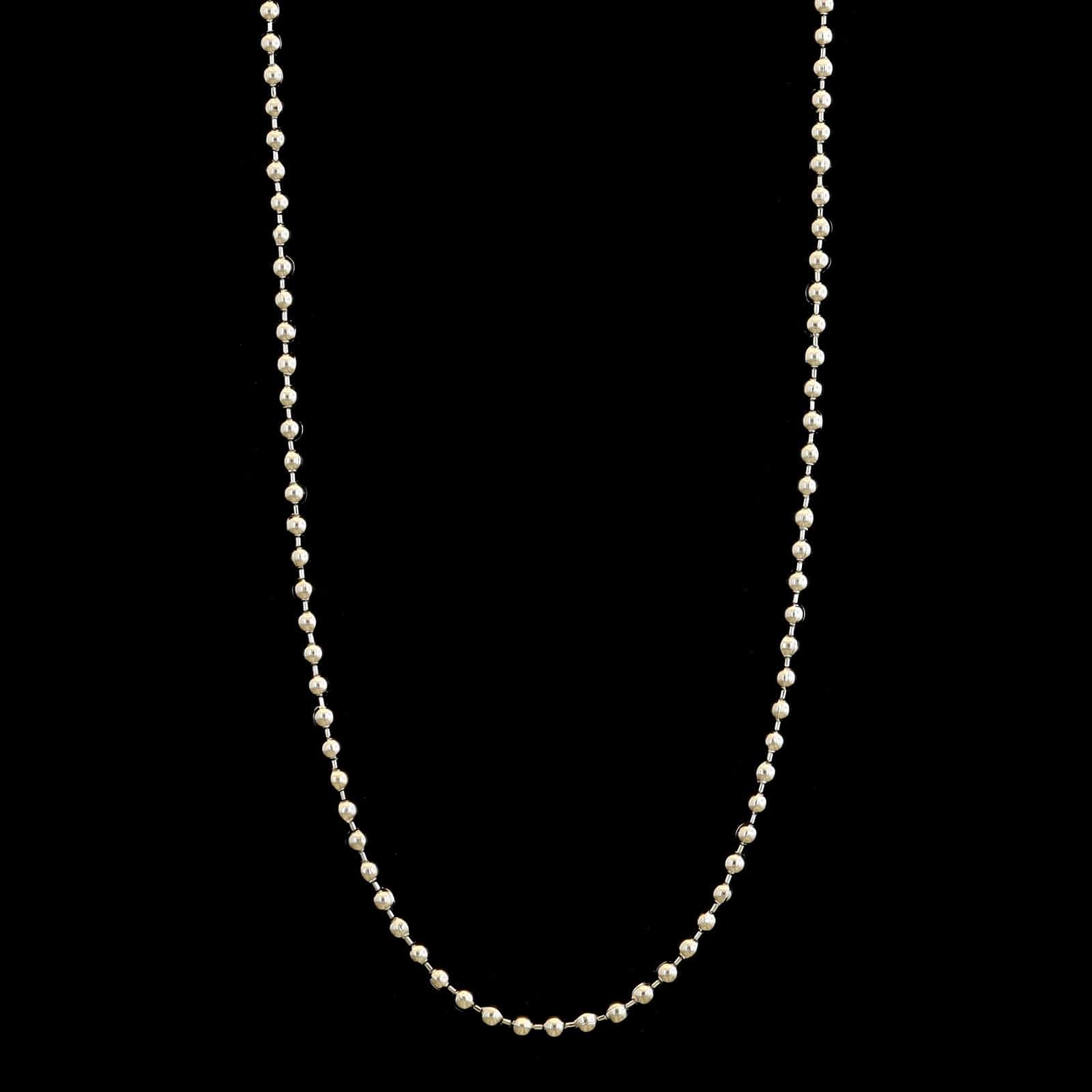 14K White Gold Estate Ball Chain