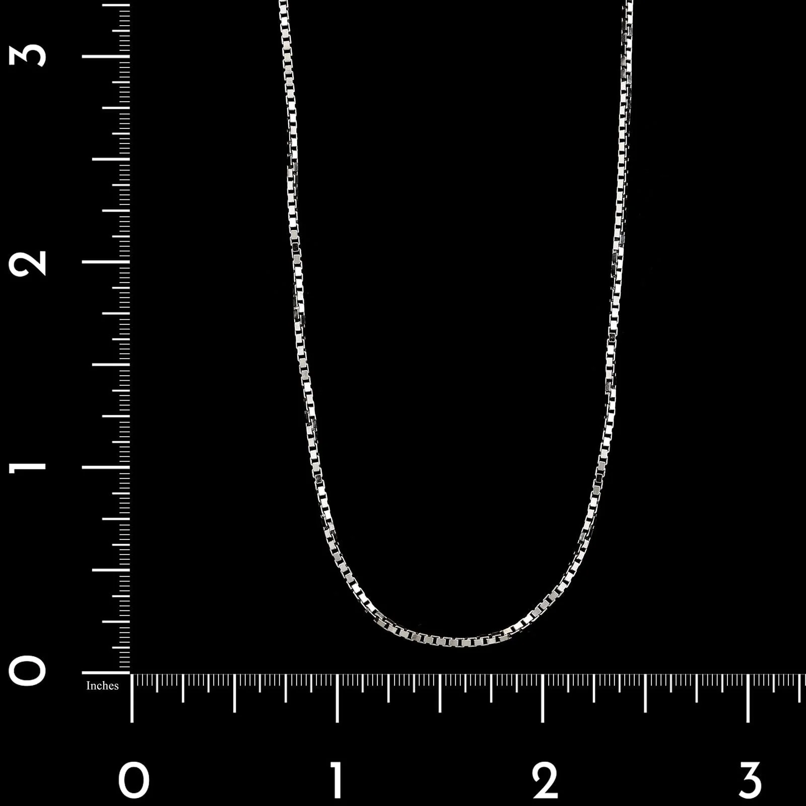 14K White Gold Estate Box Chain - Image 3