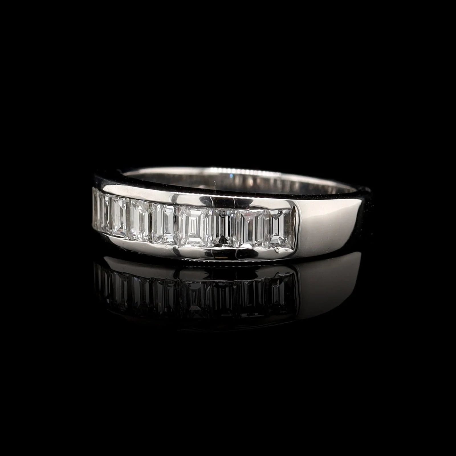 14K White Gold Estate Diamond Band