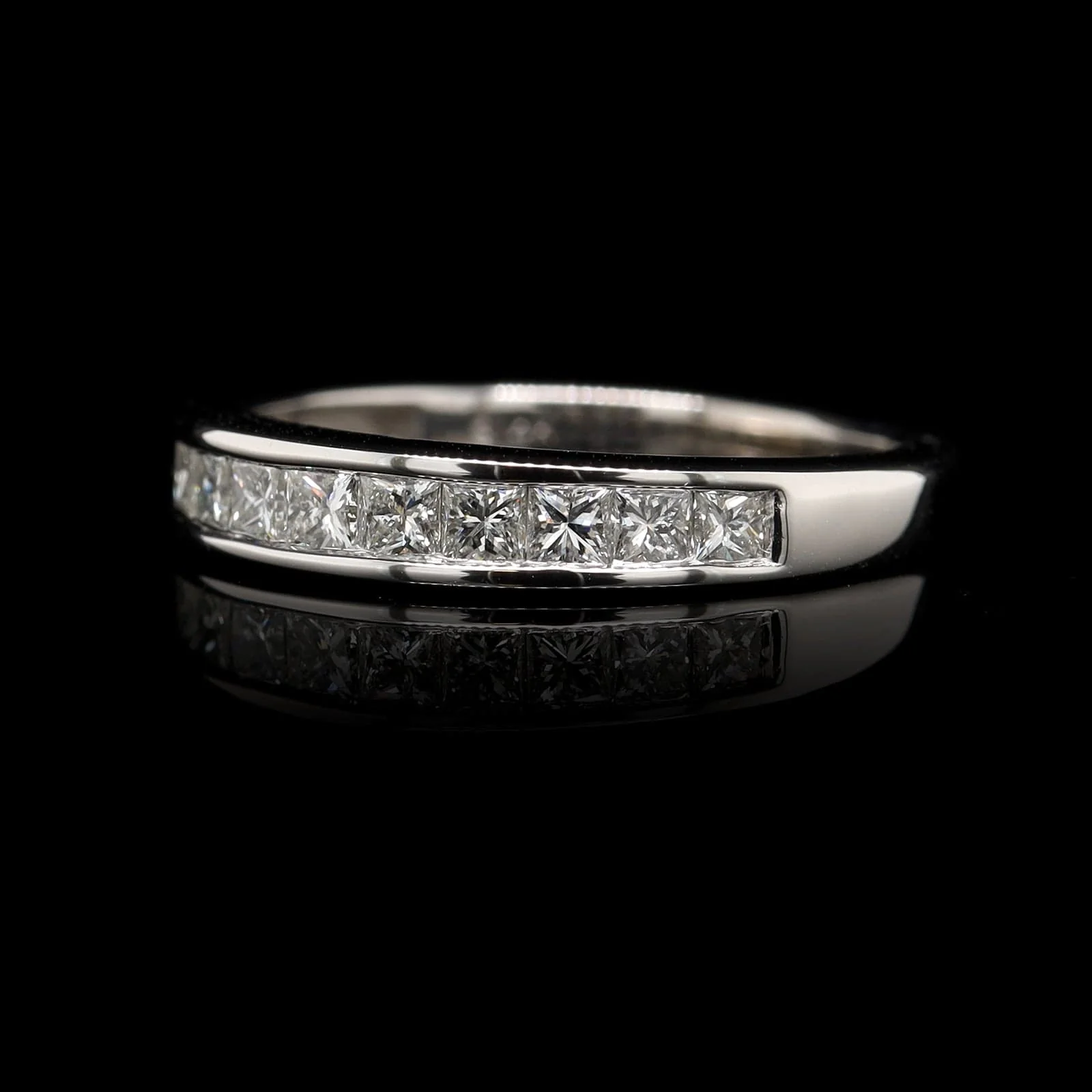 14K White Gold Estate Diamond Band
