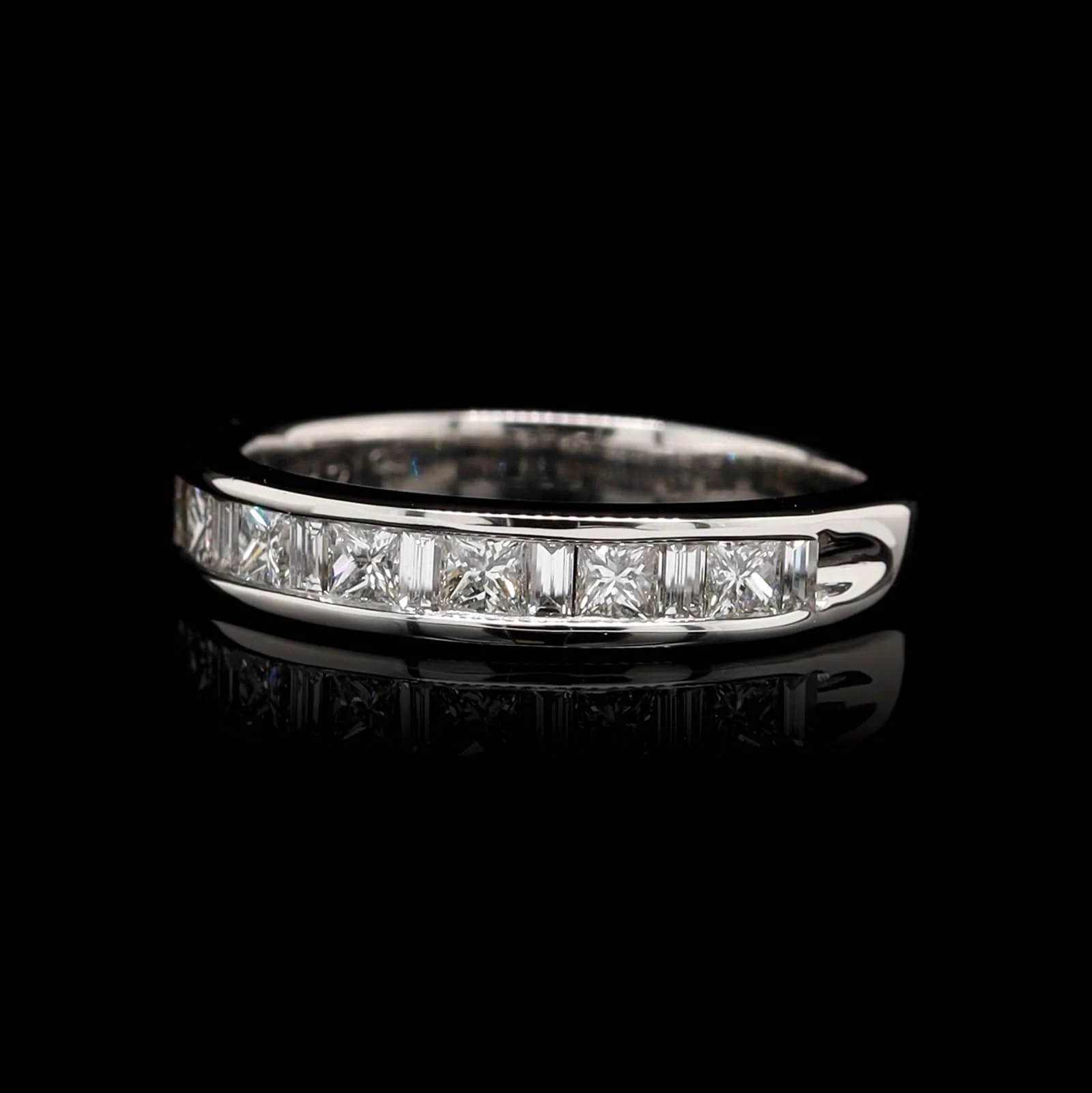 14K White Gold Estate Diamond Band