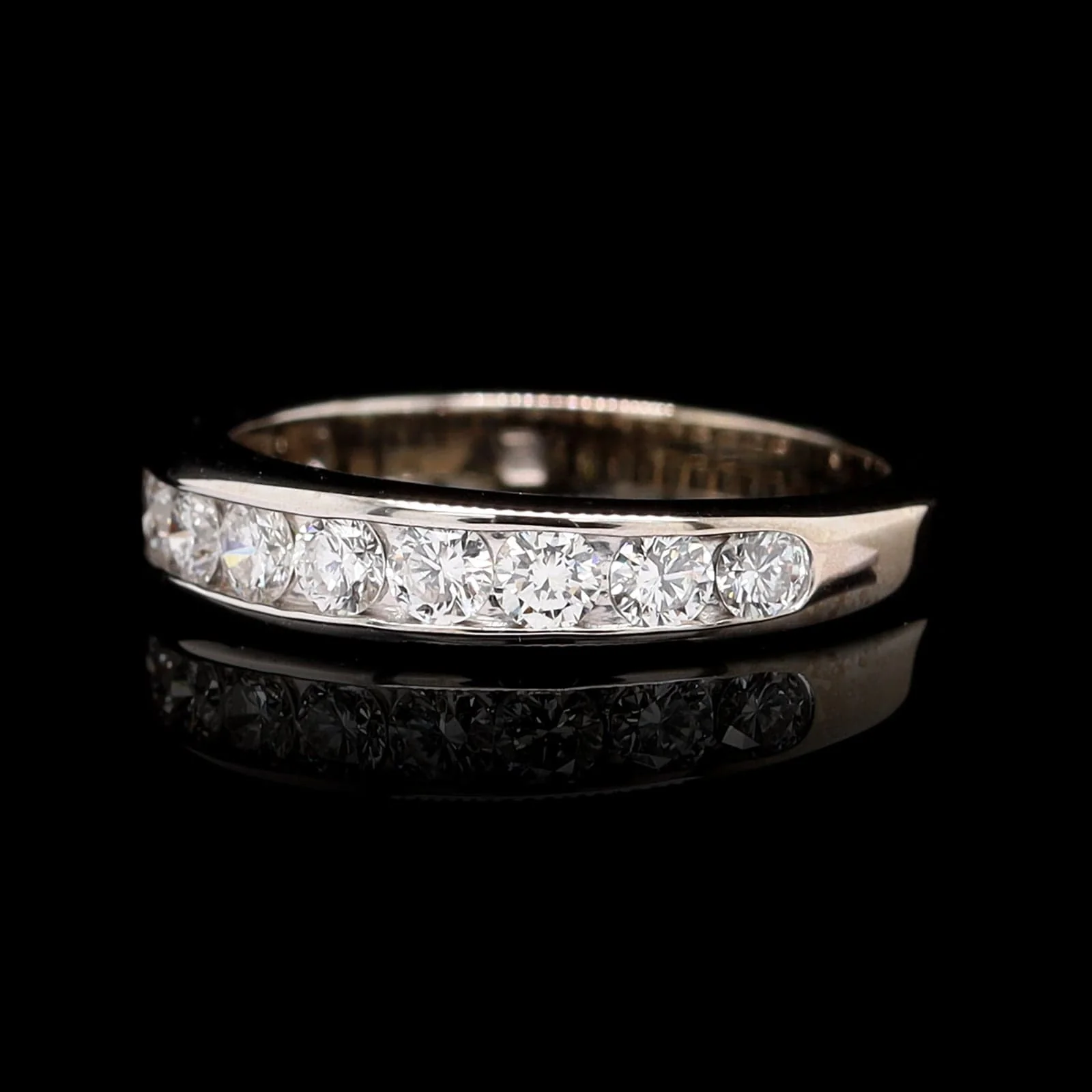 14K White Gold Estate Diamond Band