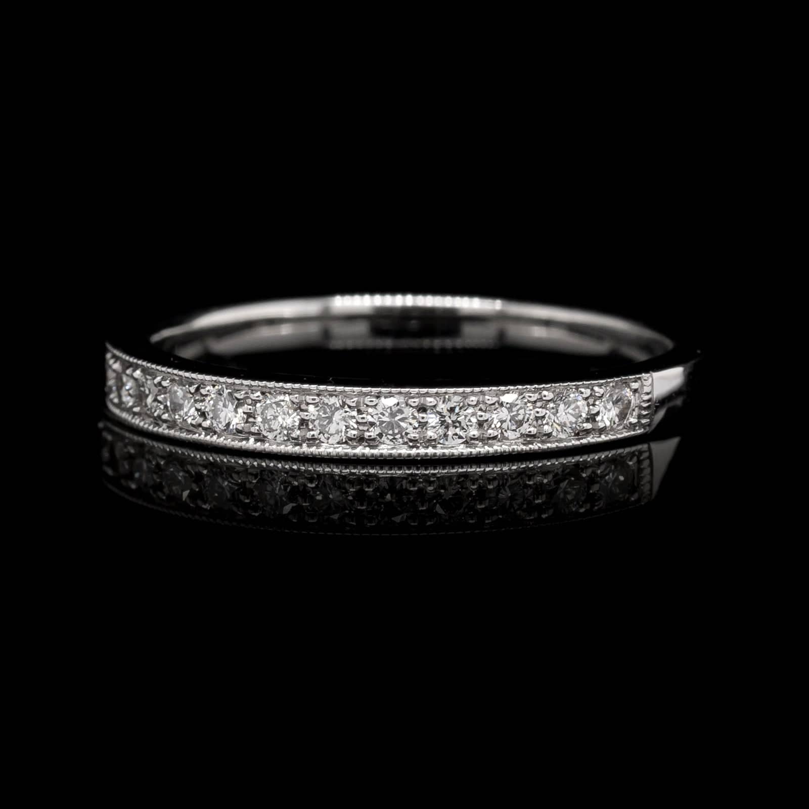 14K White Gold Estate Diamond Band