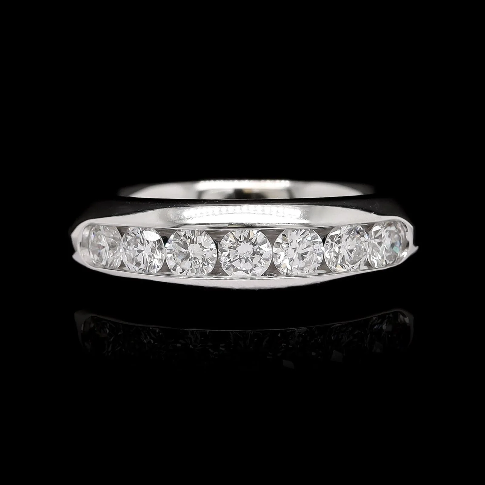 14K White Gold Estate Diamond Band
