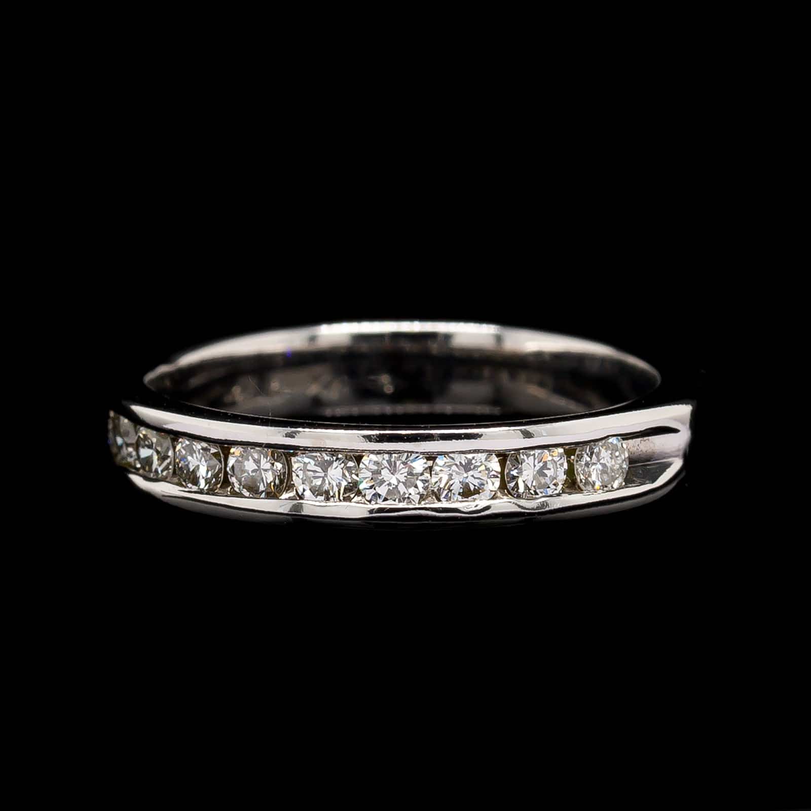 14K White Gold Estate Diamond Band