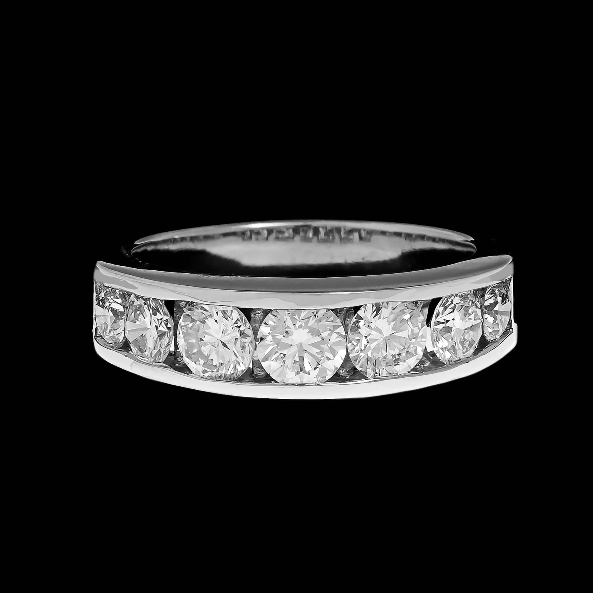 14K White Gold Estate Diamond Band