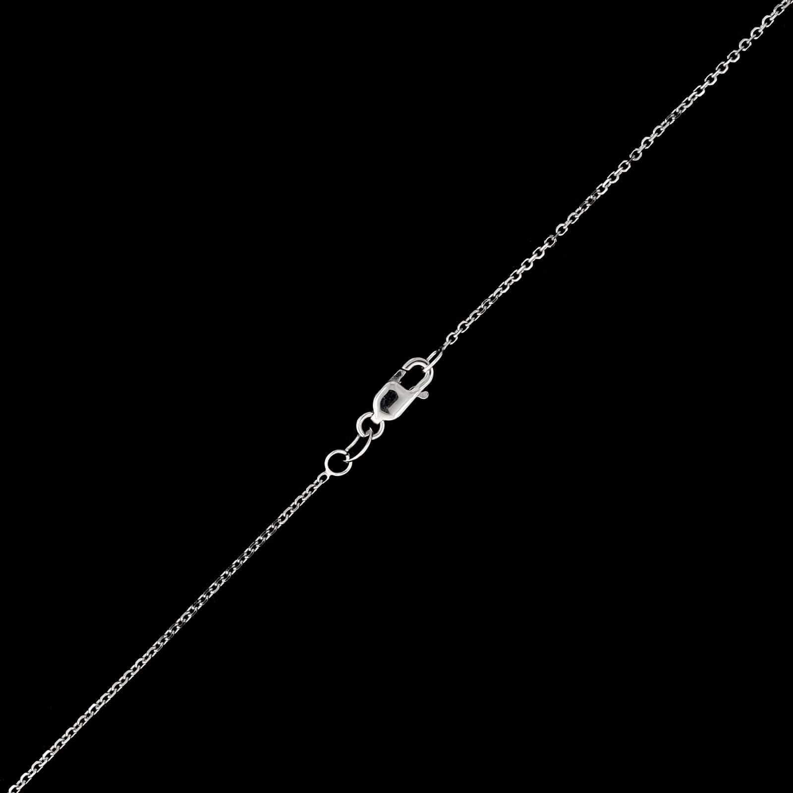 14K White Gold Estate Diamond Circle Pendant Necklace - Image 3