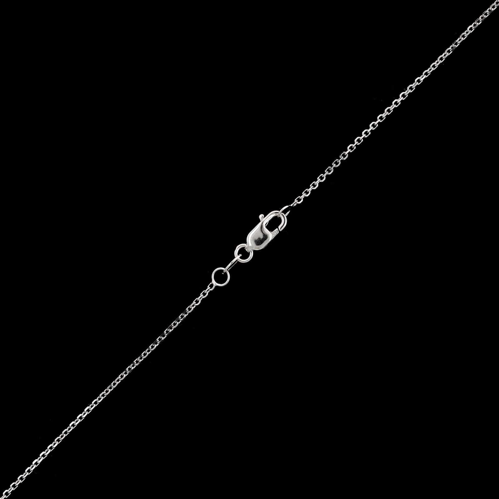 14K White Gold Estate Diamond Drop Pendant Necklace - Image 3