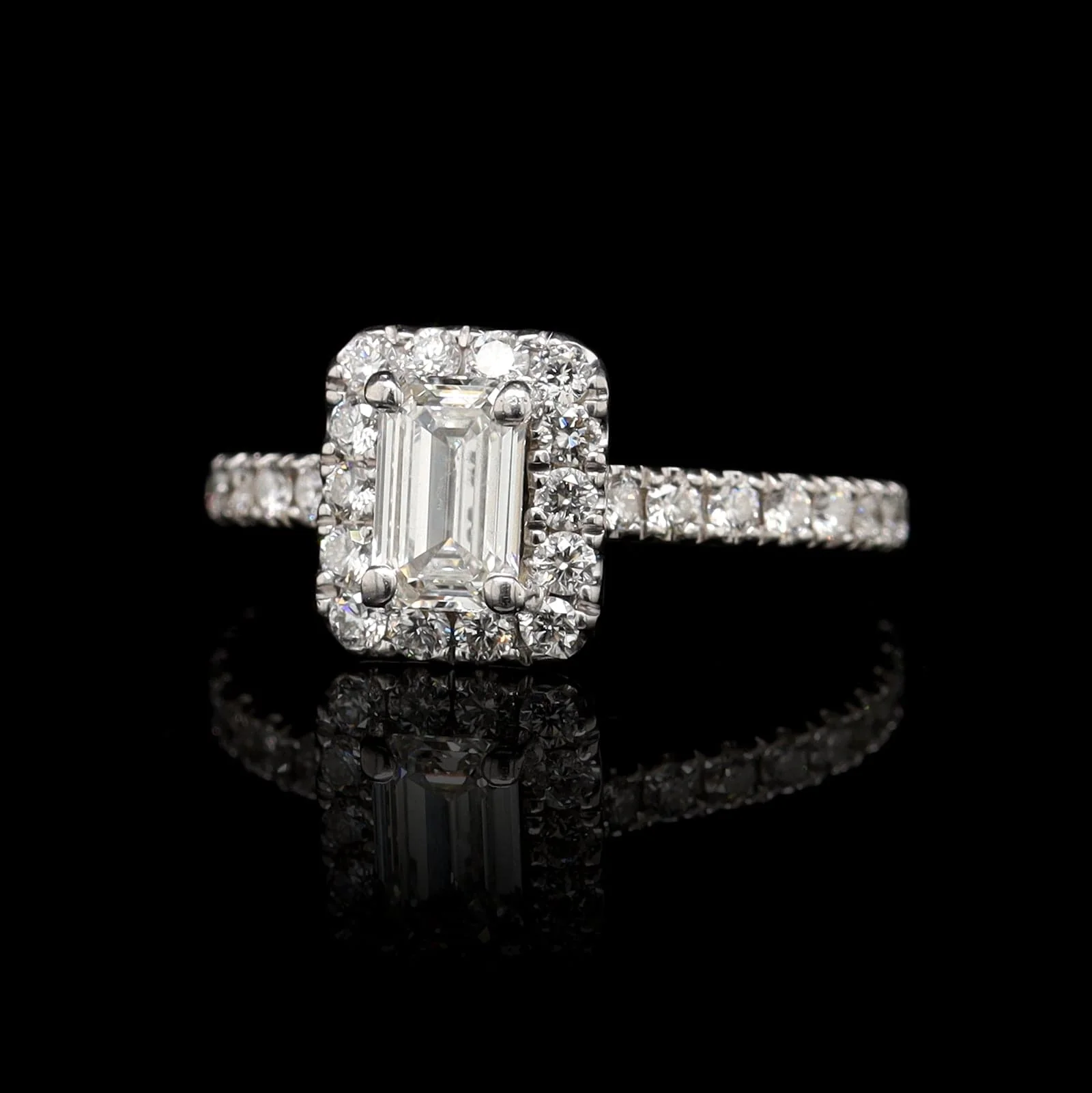 14K White Gold Estate Diamond Engagement Ring