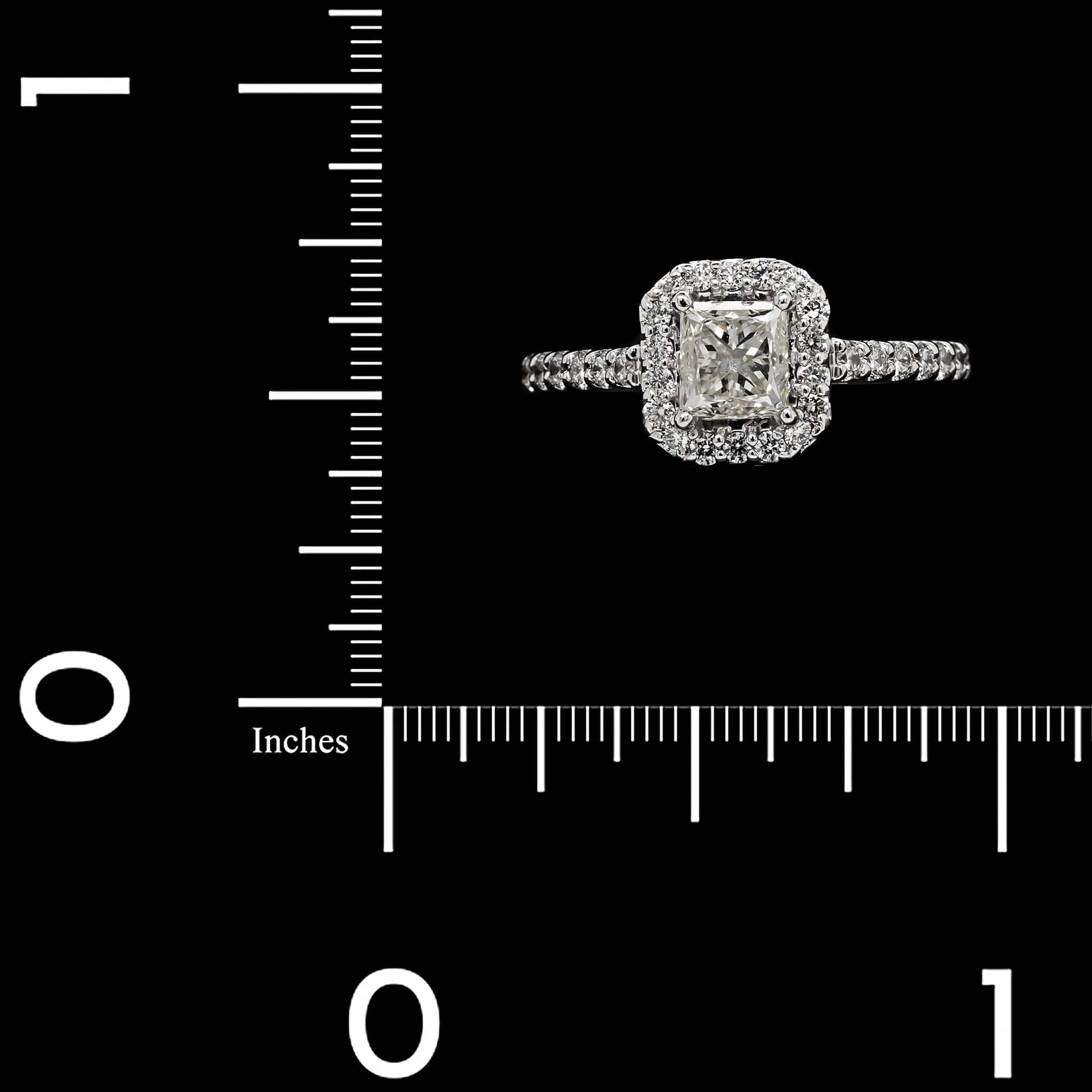 14K White Gold Estate Diamond Engagement Ring - Image 4