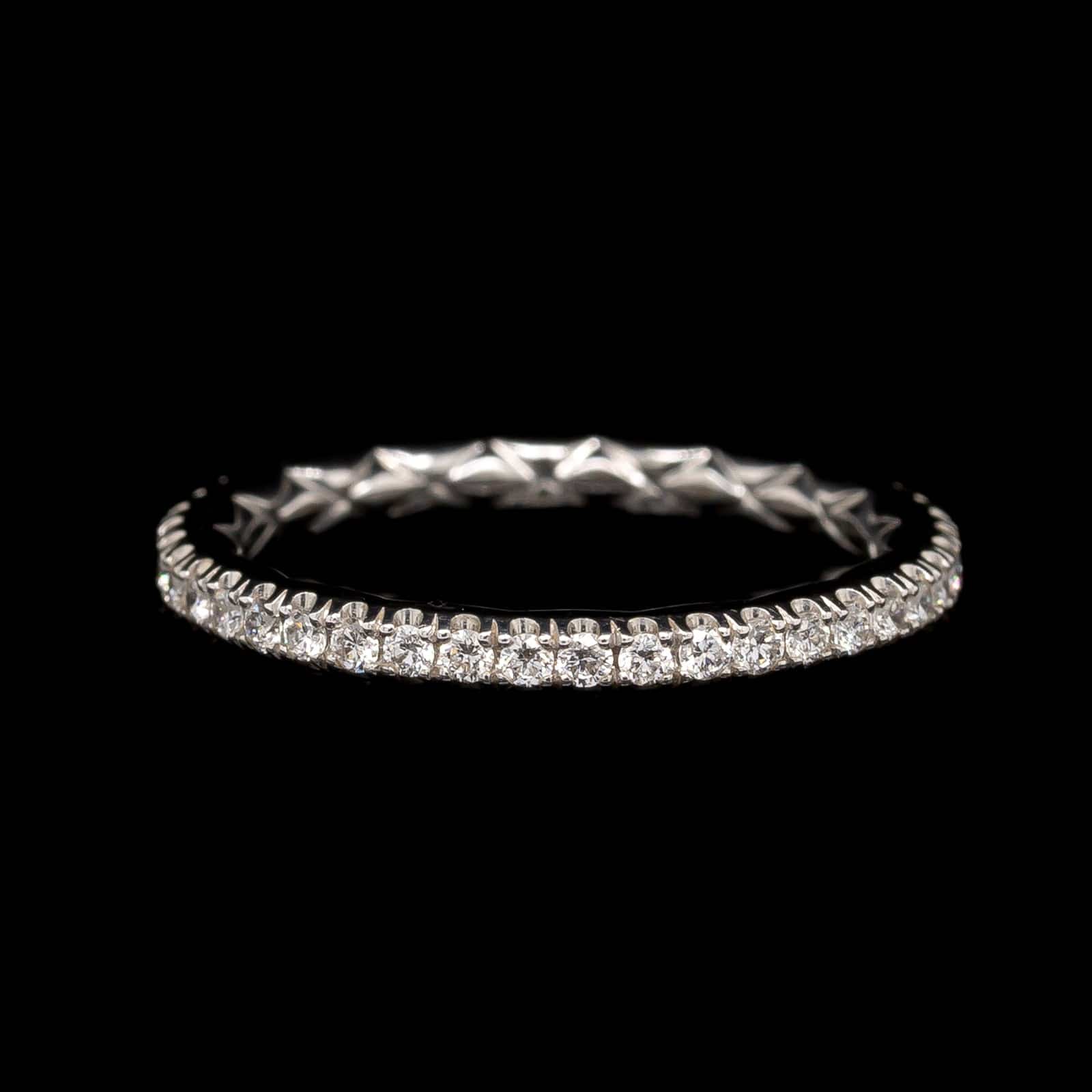 14K White Gold Estate Diamond Eternity Band