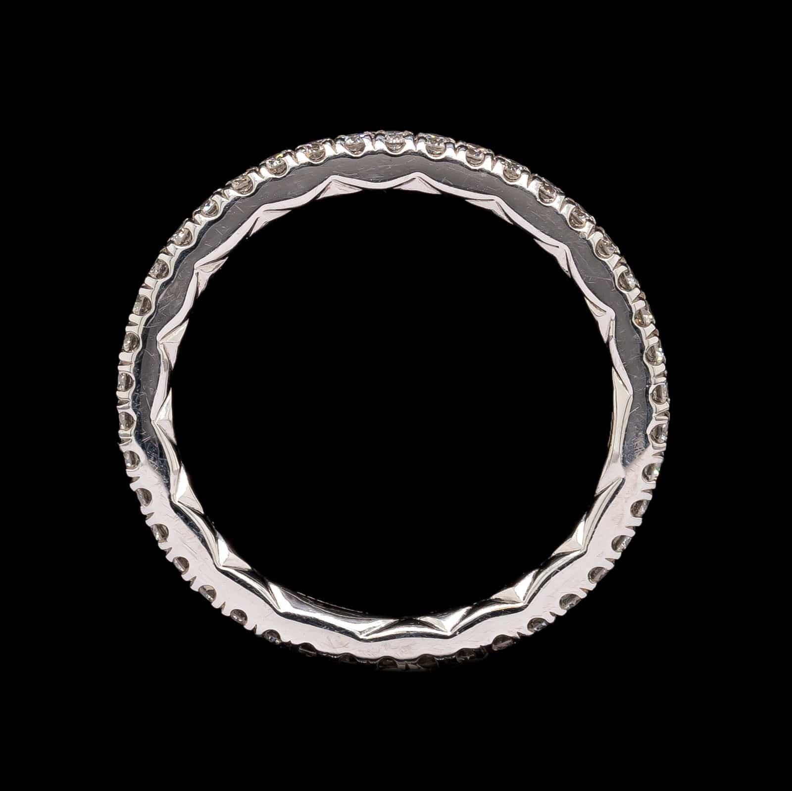 14K White Gold Estate Diamond Eternity Band - Image 3