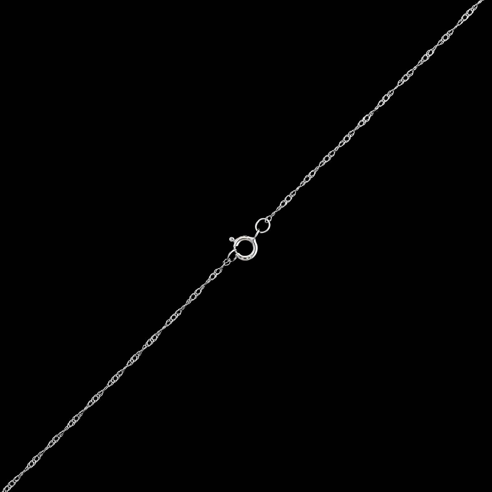 14K White Gold Estate Diamond Halo Pendant Necklace - Image 3