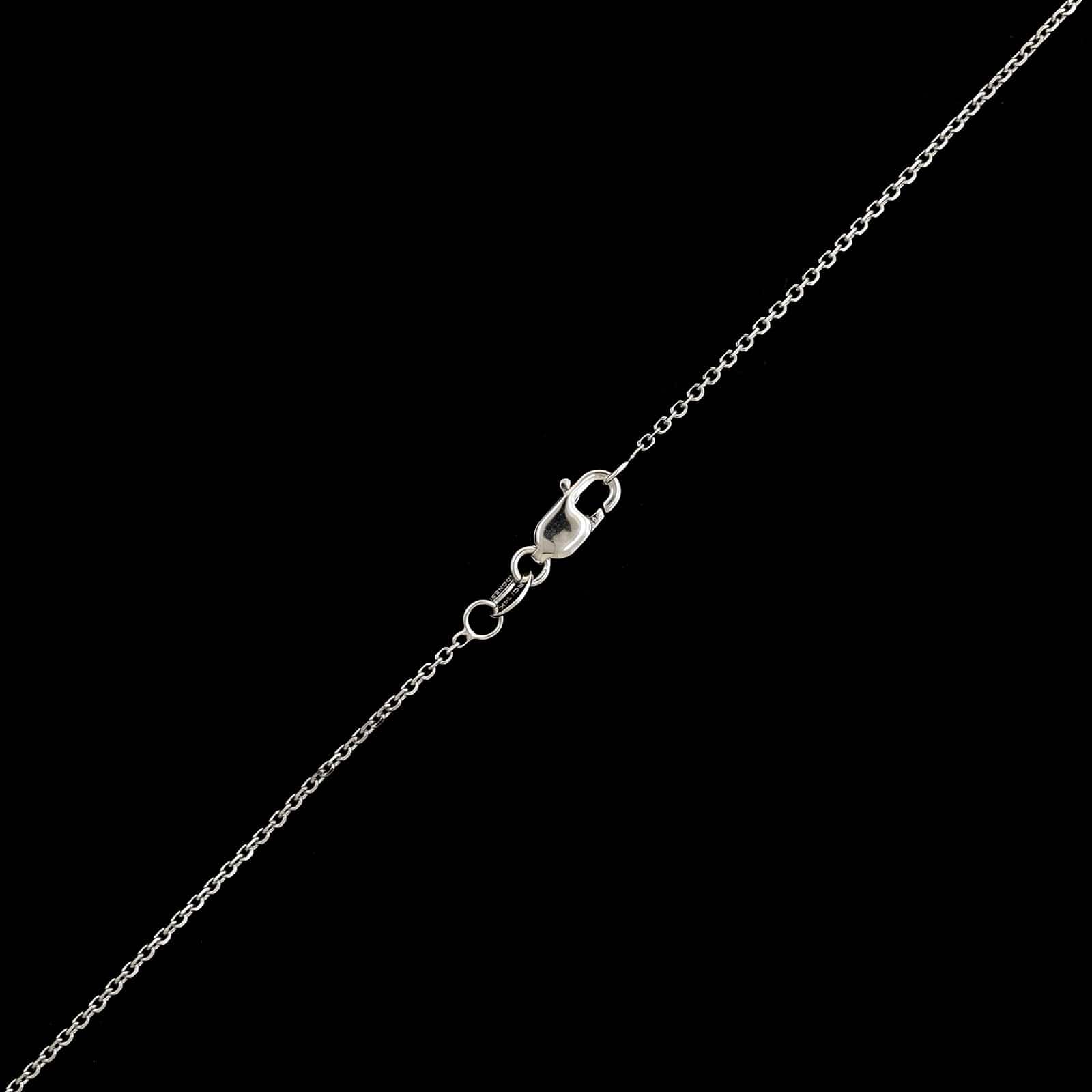 14K White Gold Estate Diamond Halo Pendant Necklace - Image 3