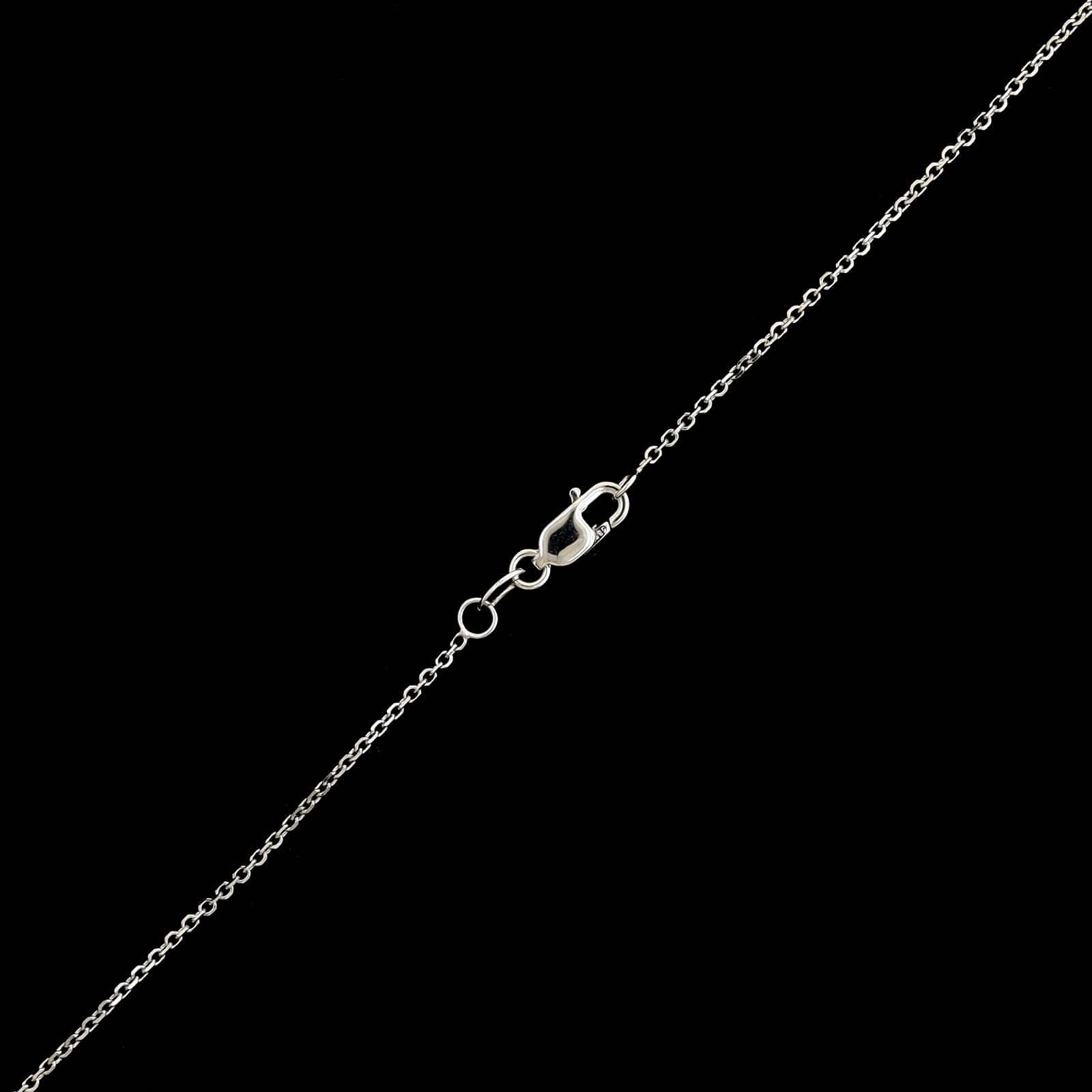 14K White Gold Estate Diamond Halo Pendant Necklace - Image 3