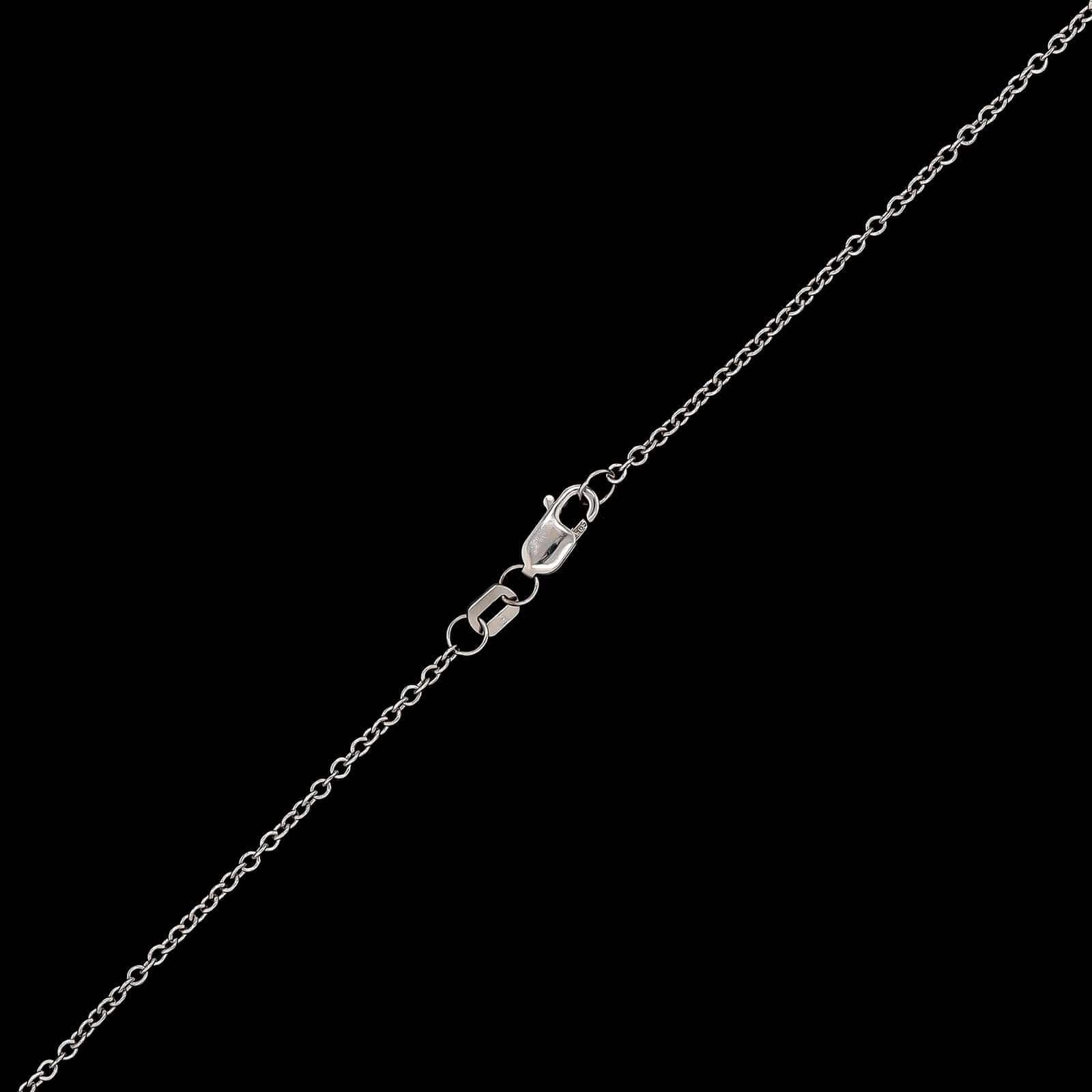 14K White Gold Estate Diamond Heart Pendant Necklace - Image 3
