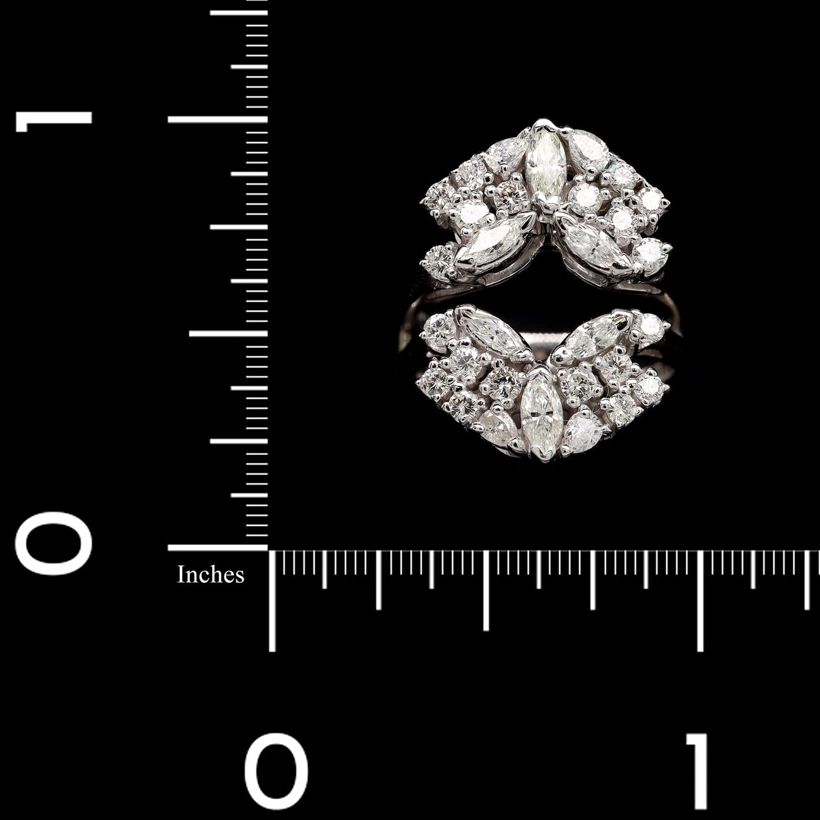 14K White Gold Estate Diamond Insert Wrap - Image 4