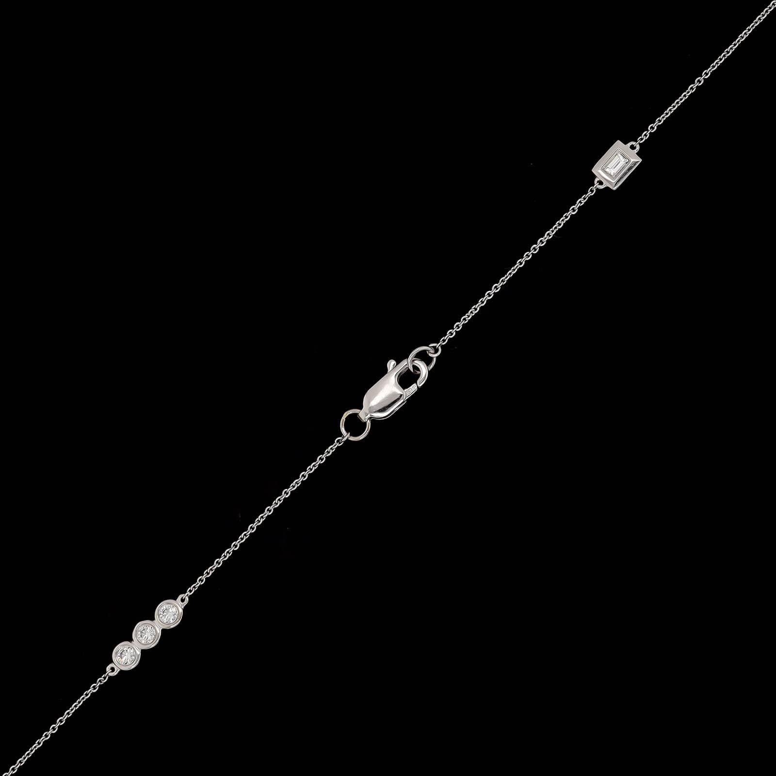 14K White Gold Estate Diamond Necklace - Image 3