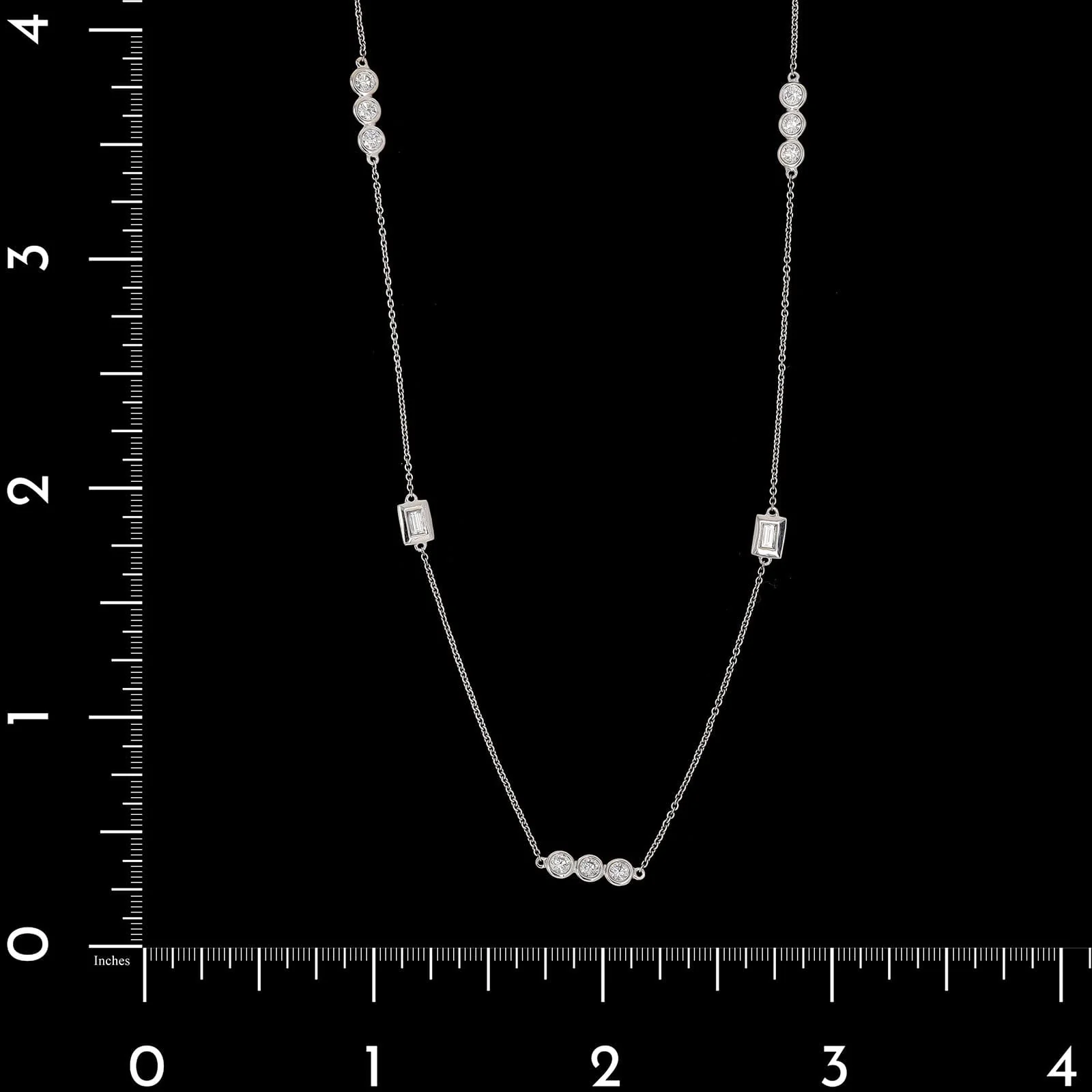 14K White Gold Estate Diamond Necklace - Image 4