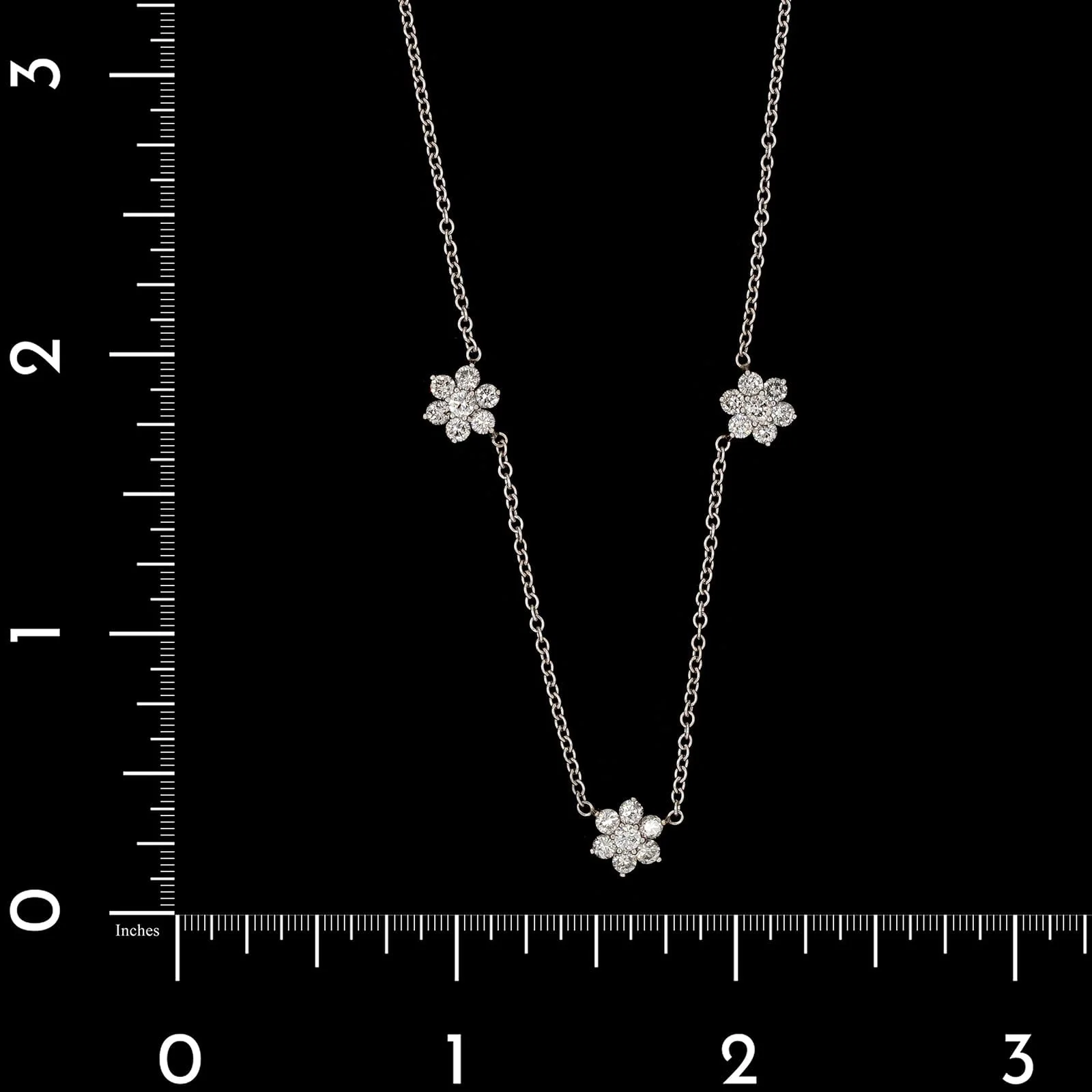 14K White Gold Estate Diamond Necklace - Image 4