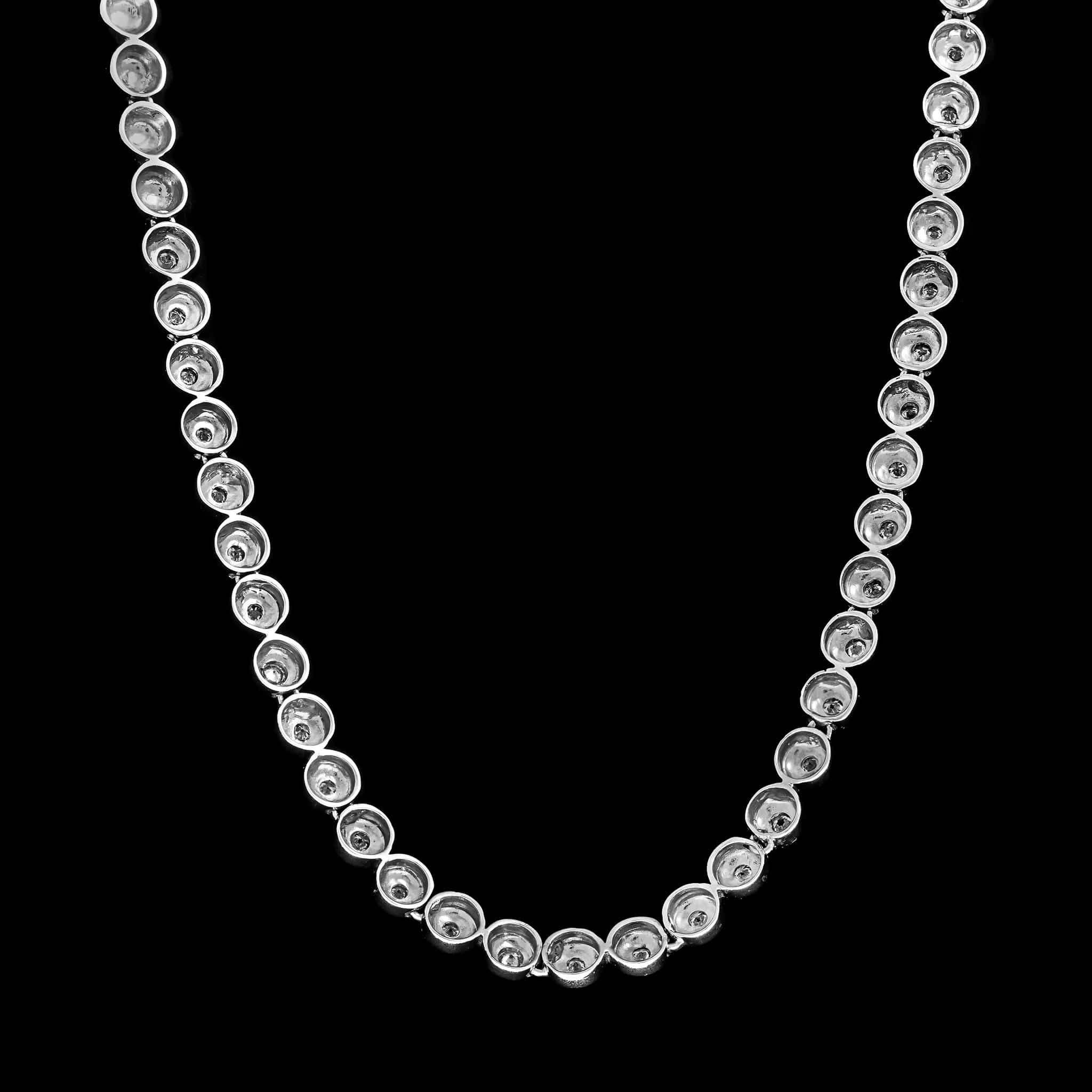 14K White Gold Estate Diamond Necklace - Image 2