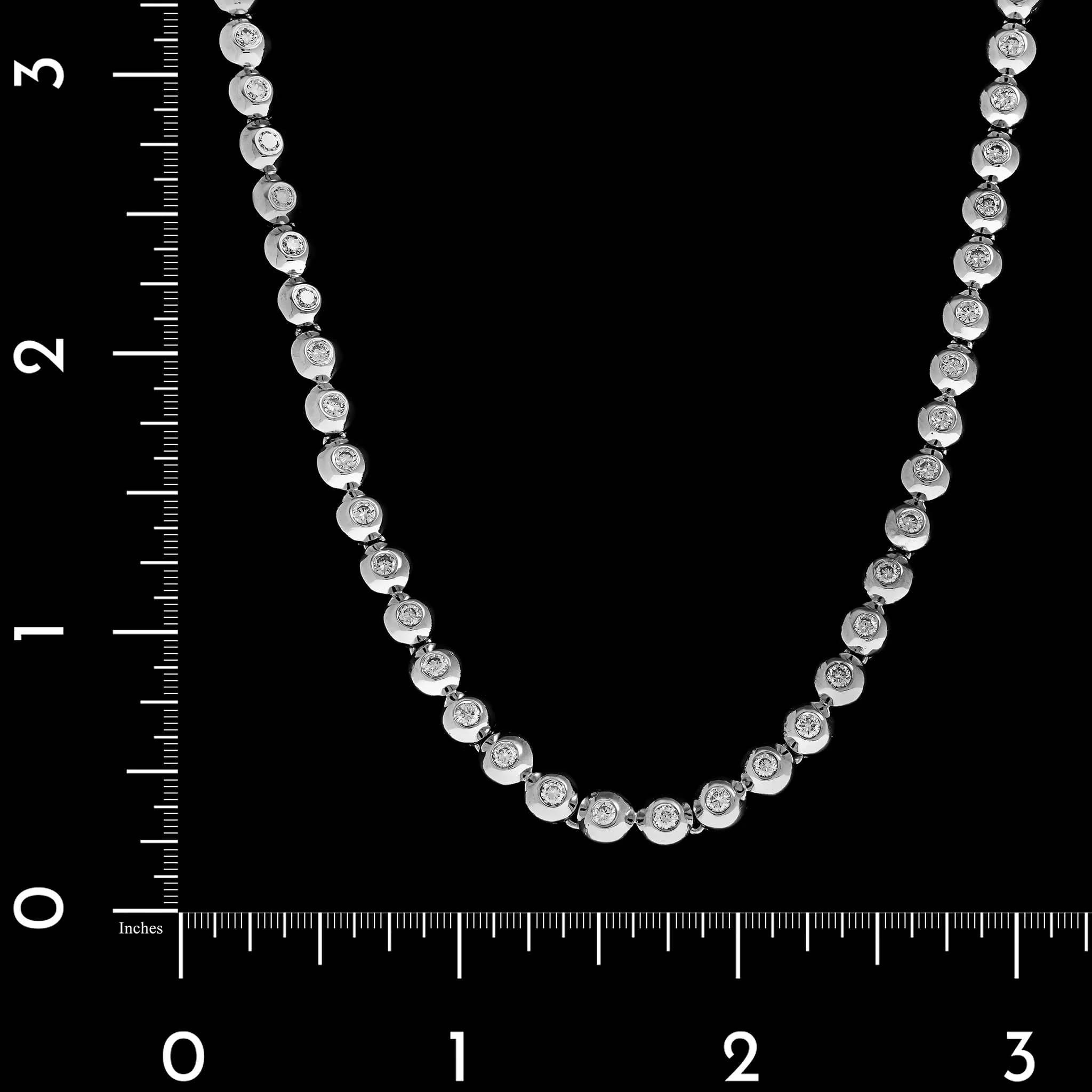 14K White Gold Estate Diamond Necklace - Image 4