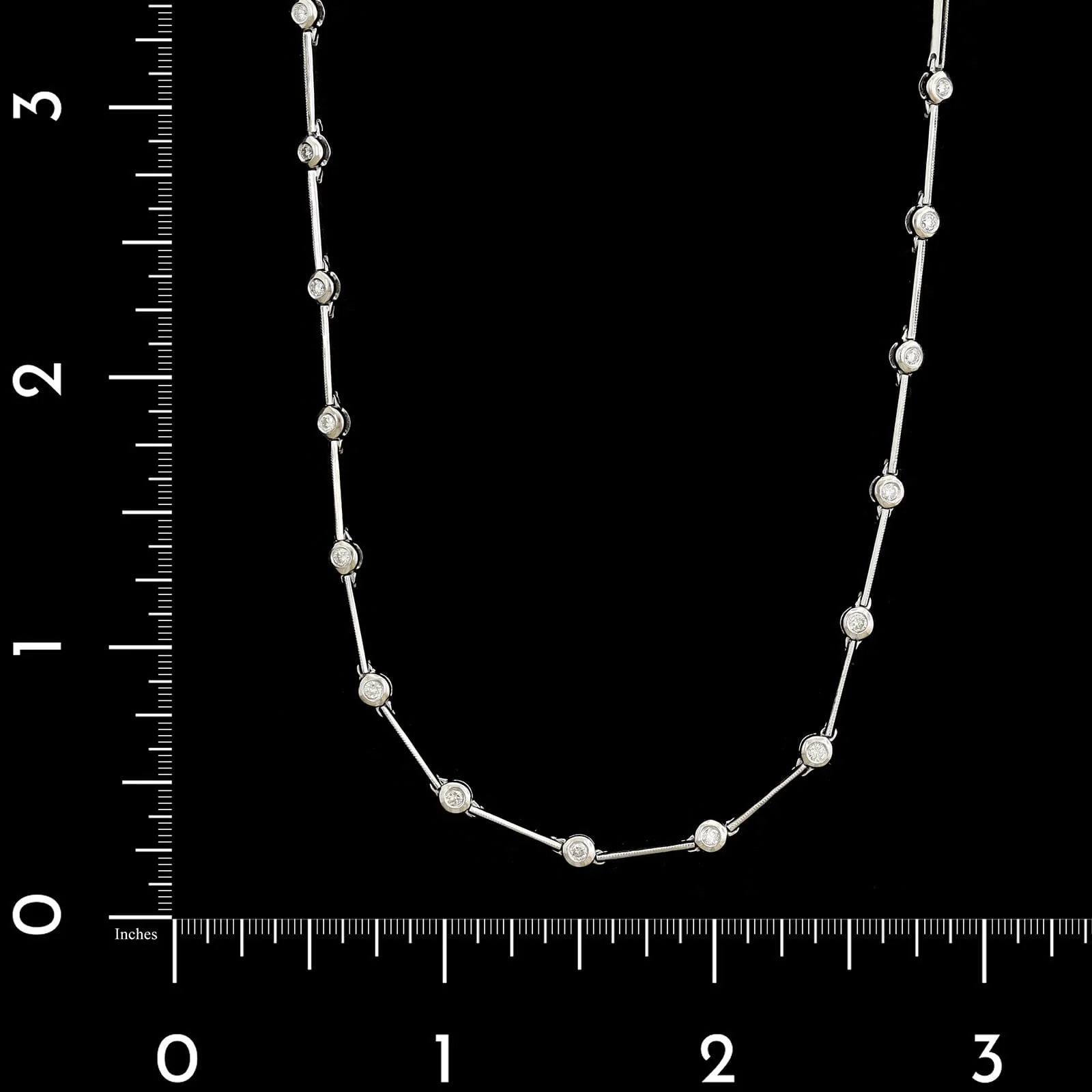 14K White Gold Estate Diamond Necklace - Image 4