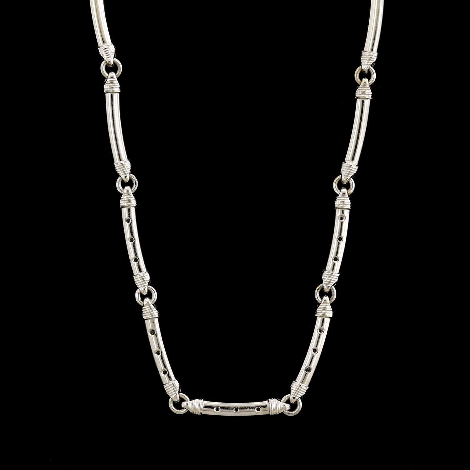 14K White Gold Estate Diamond Necklace - Image 2