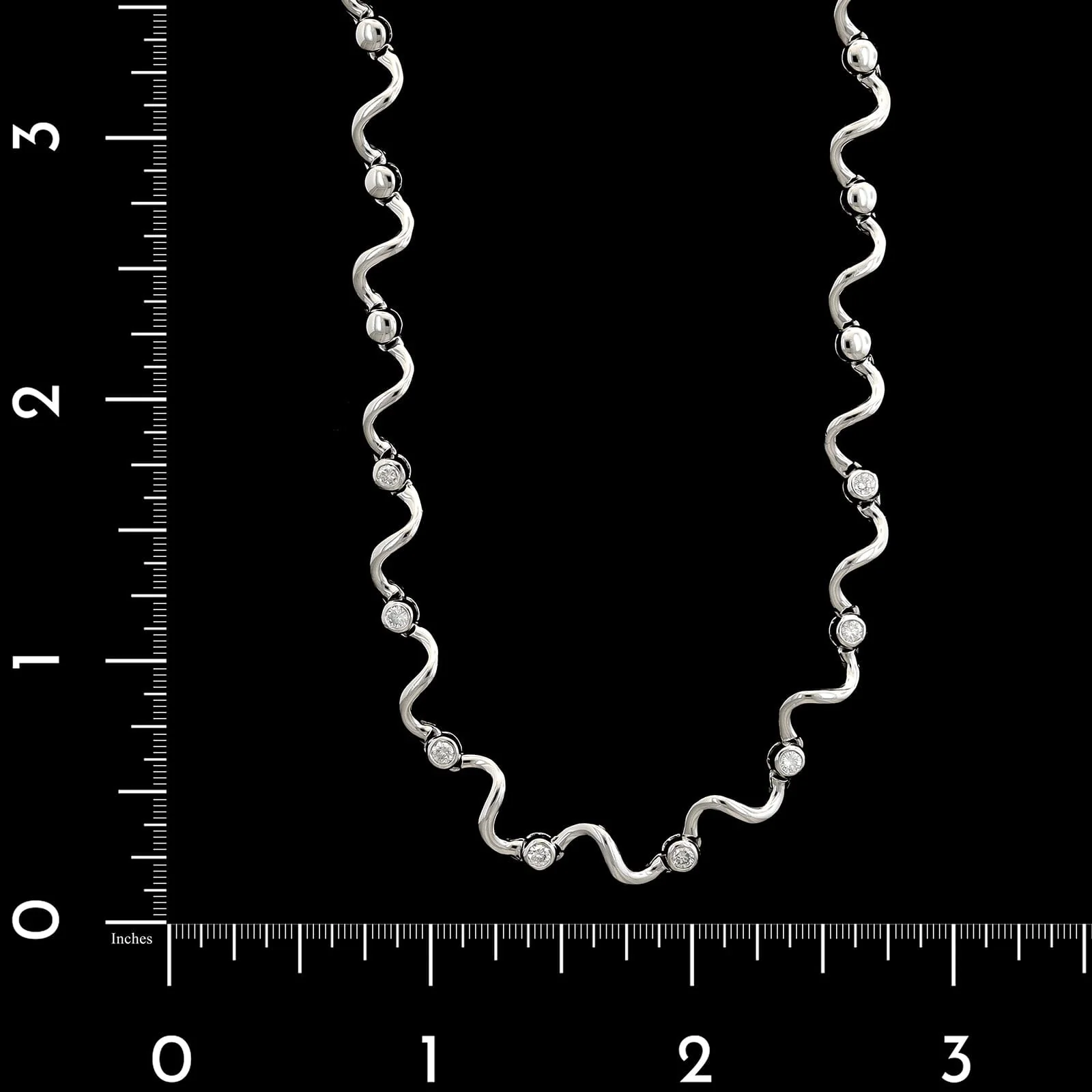 14K White Gold Estate Diamond Necklace - Image 4