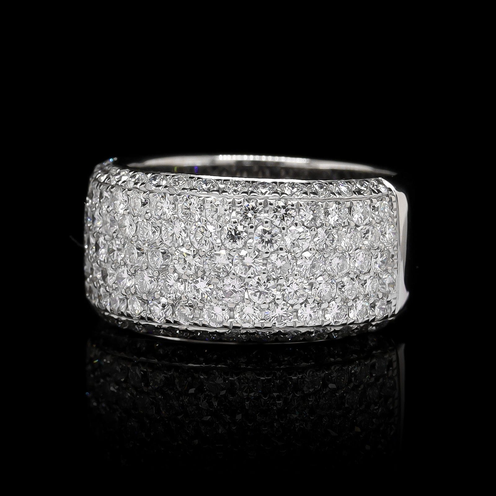 14K White Gold Estate Diamond Pave Ring